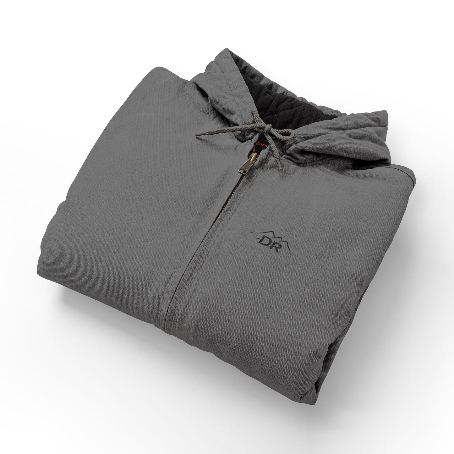 Men's Hooded Work Jacket — Insulated Duck Cloth Carhartt-Style Embroidered Jacket