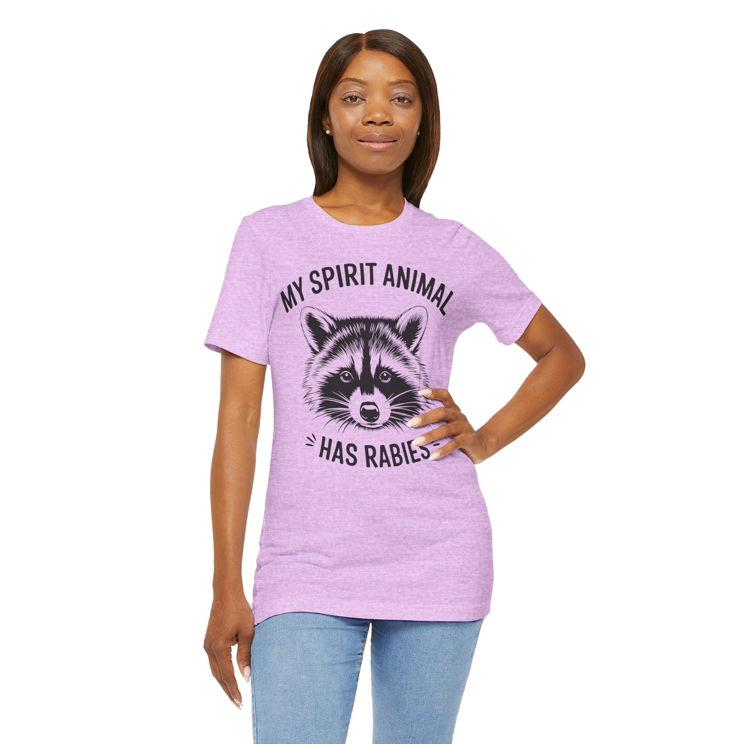 Raccoon Tee - "My Spirit Animal Has Rabies" Graphic T-Shirt