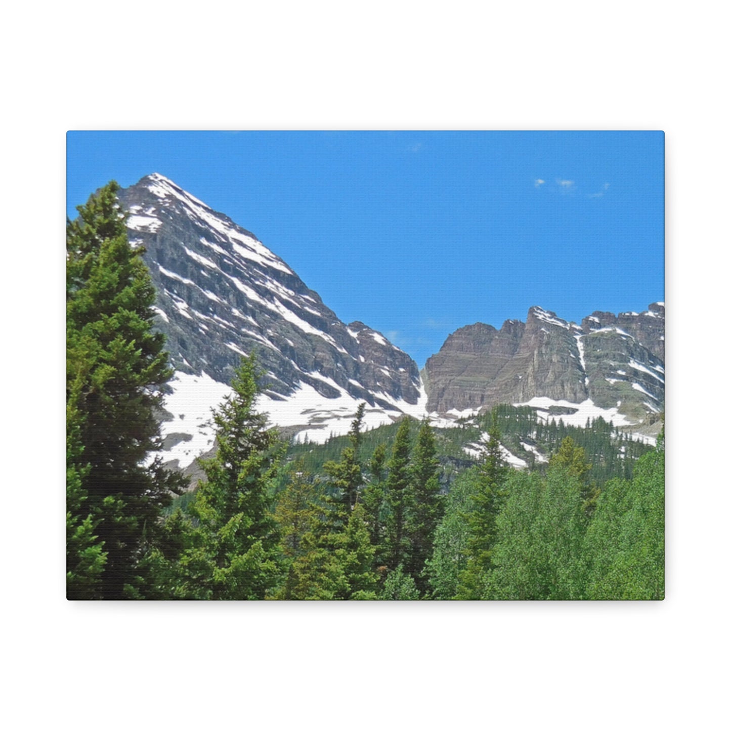 Maroon Bells Colorado Photography  Matte Canvas Print — Stretched 1.25" Wall Art