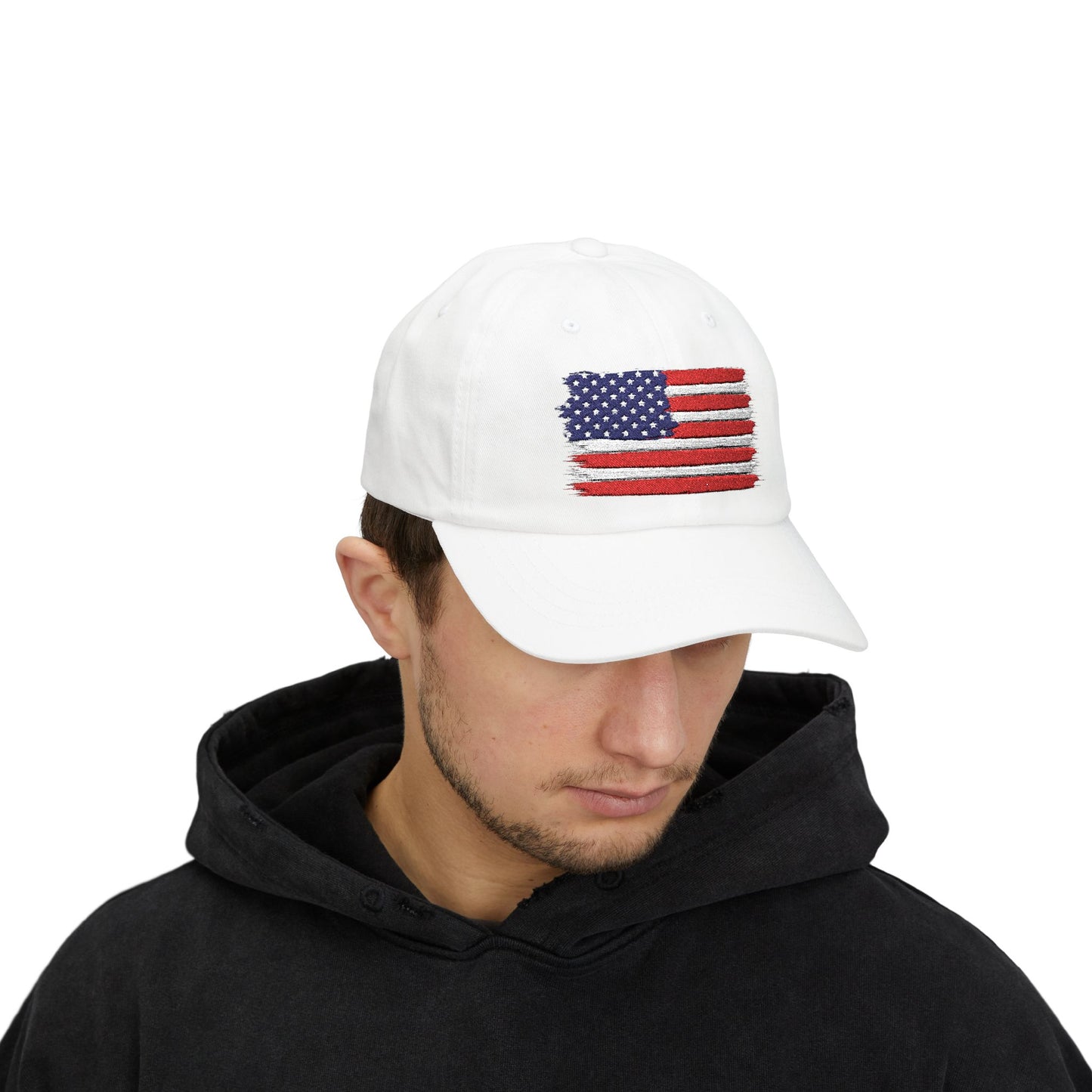 American Flag Dad Cap — Embroidered Patriotic Hat
