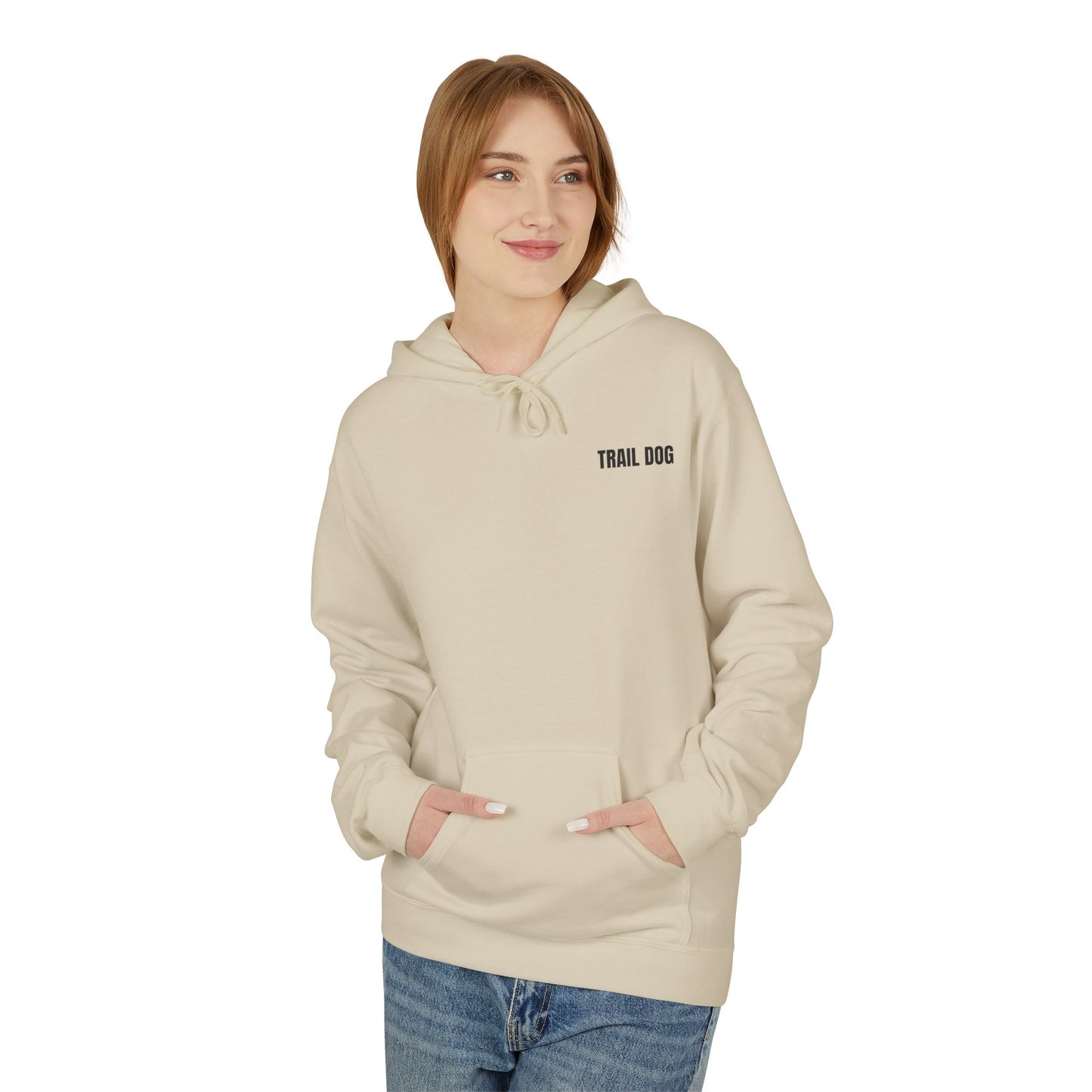 Trail Dog Hoodie — Minimal Outdoor Logo Pullover