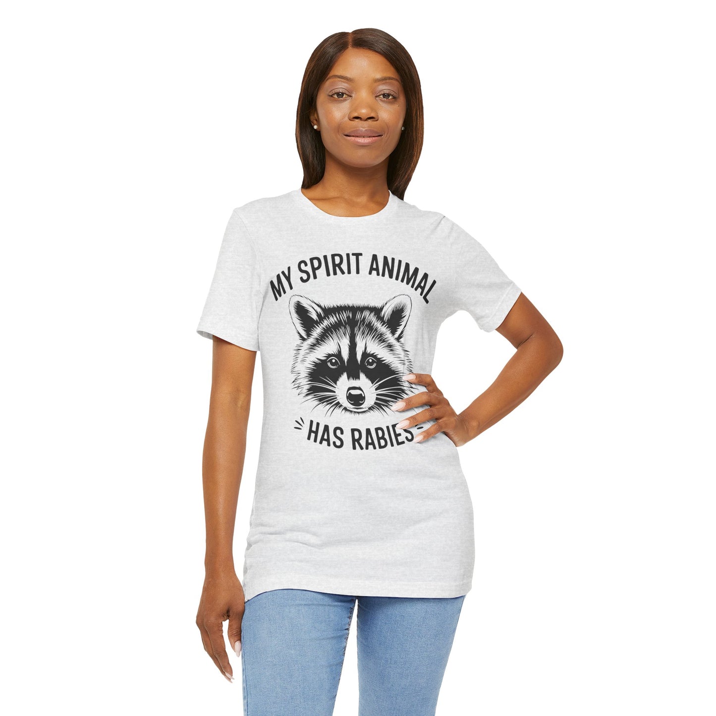 Raccoon Tee - "My Spirit Animal Has Rabies" Graphic T-Shirt