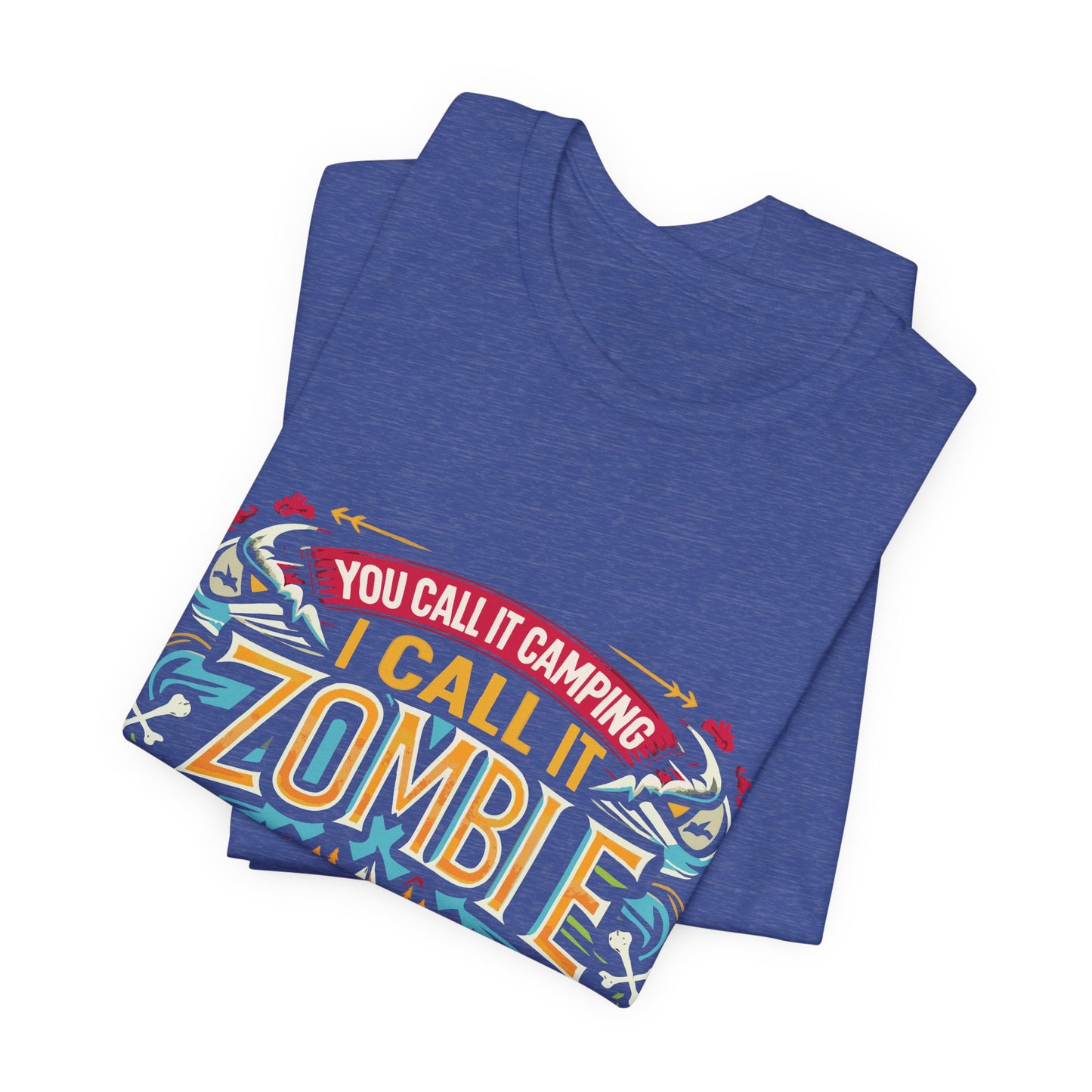 Camping Zombie Survival Training T-Shirt — Funny Outdoor Camping Tee