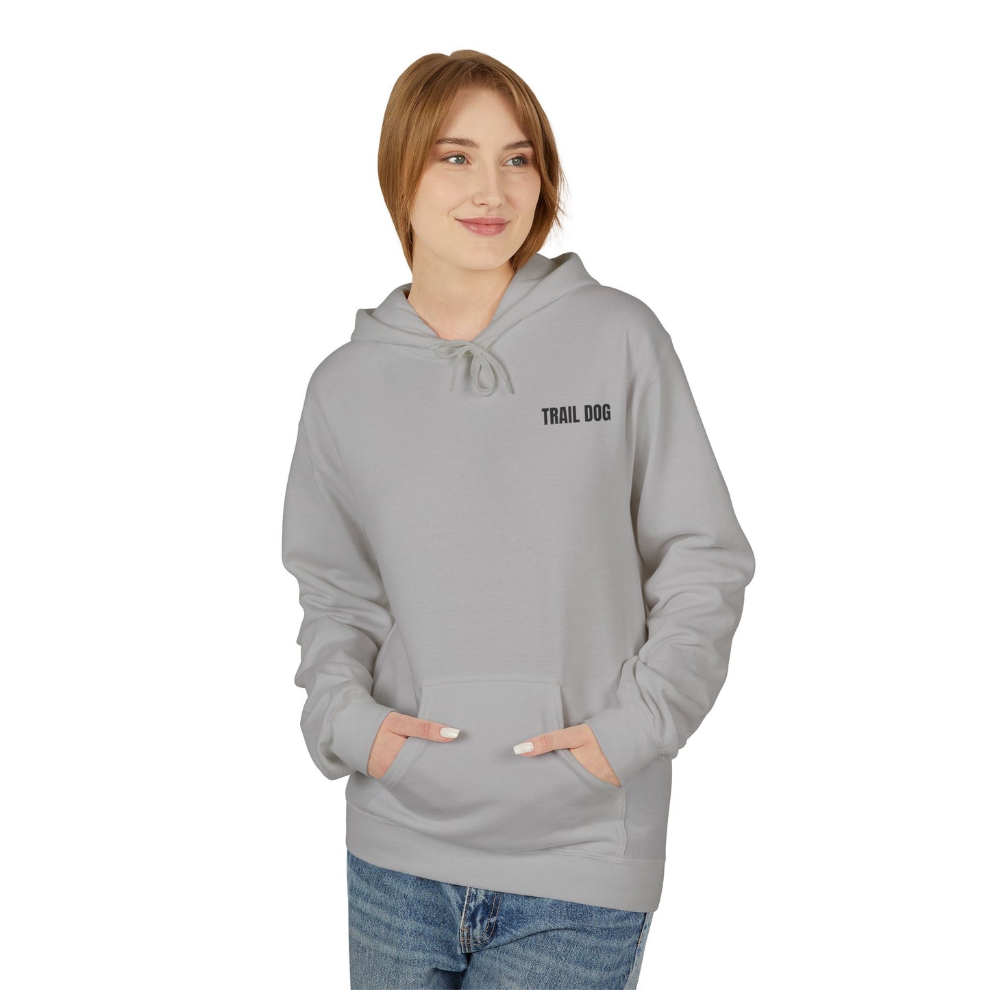 Trail Dog Hoodie — Minimal Outdoor Logo Pullover