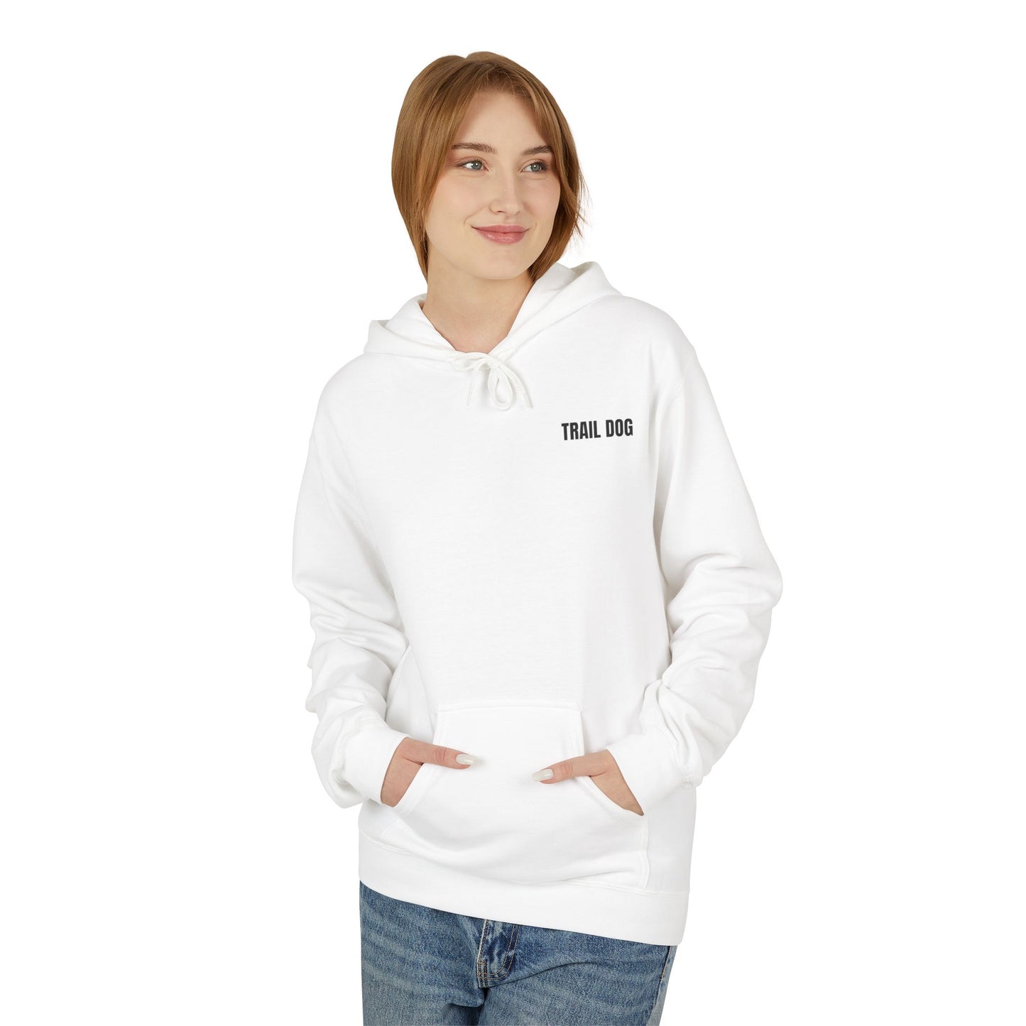 Trail Dog Hoodie — Minimal Outdoor Logo Pullover