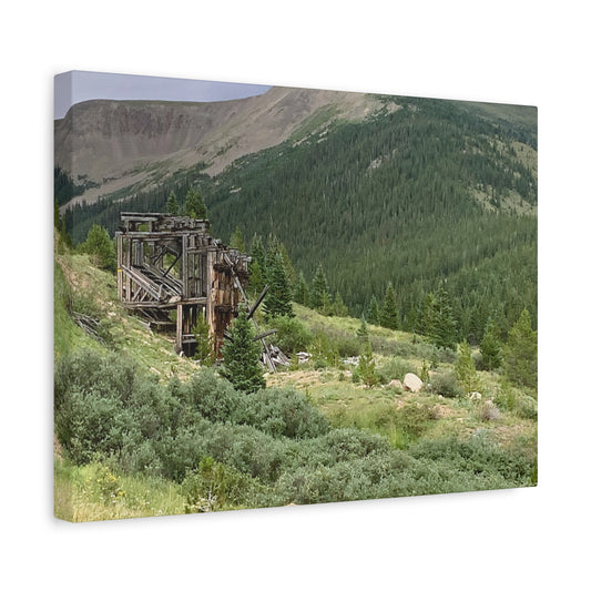 Independence Pass Colorado Mining Ruins Matte Canvas Print — Rustic Alpine Landscape Wall Art