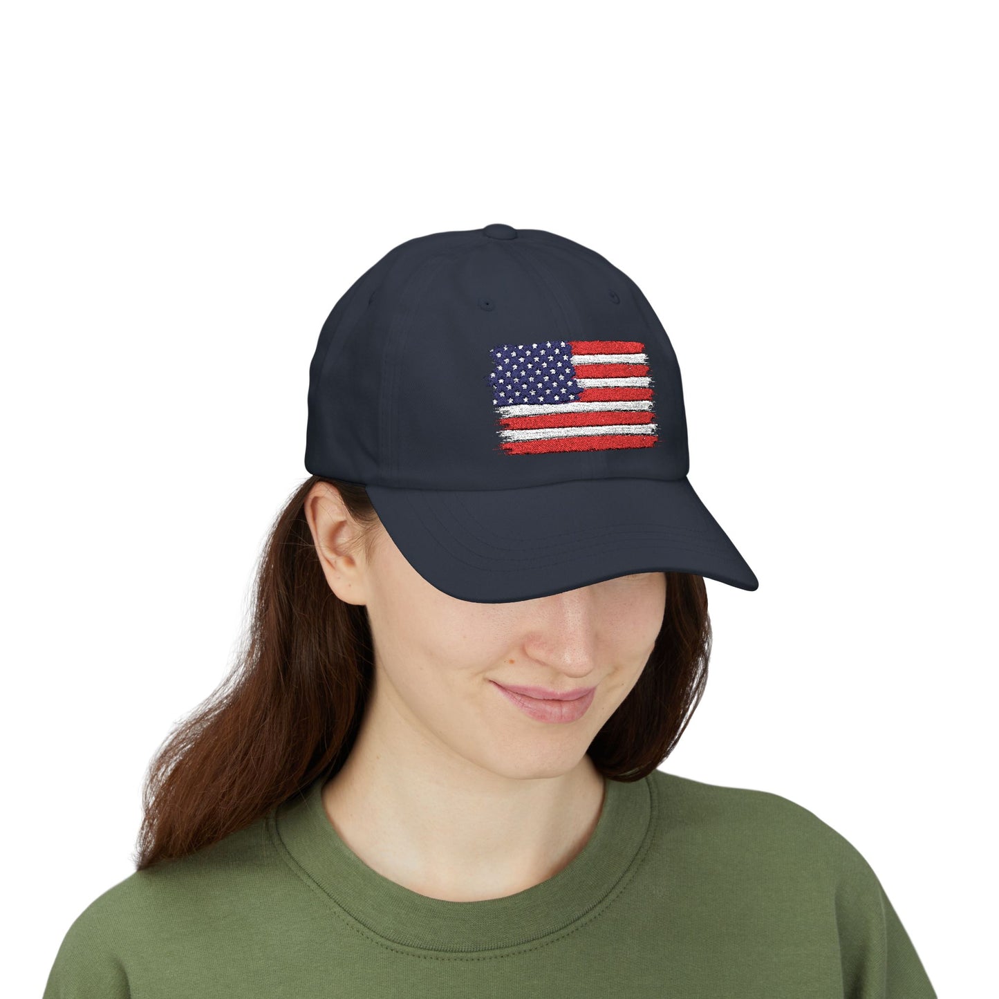 American Flag Dad Cap — Embroidered Patriotic Hat