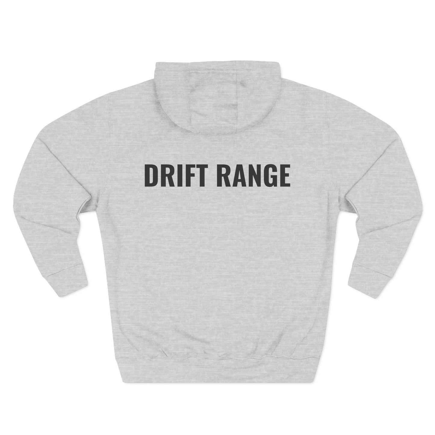 Drift Range Fleece Hoodie – 'DR' Chest Logo & Back Text Casual Pullover