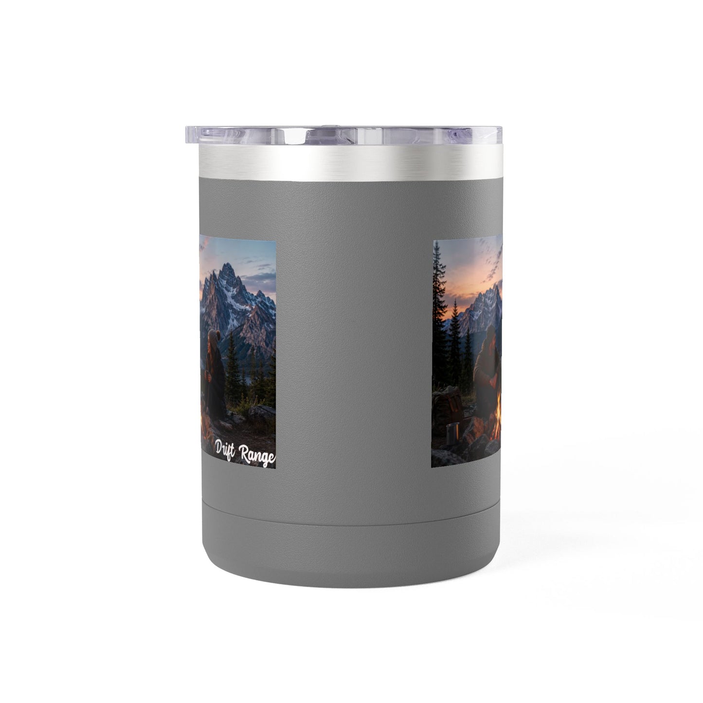 Campfire Mountain Travel Mug — 'Drift Range' 15oz Insulated Coffee Tumbler