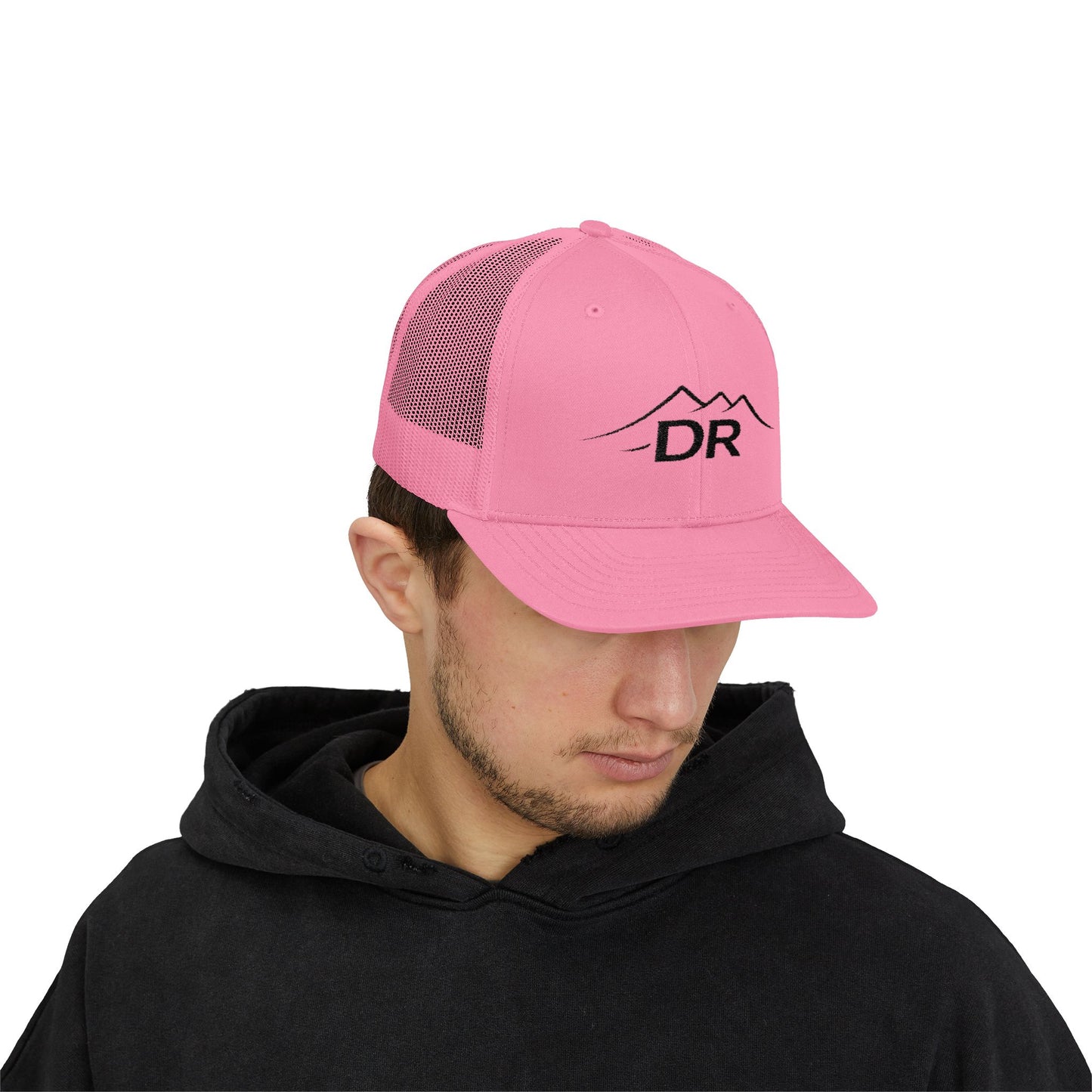 Drift Range Snapback Trucker Cap — Embroidered Outdoor Logo Hat