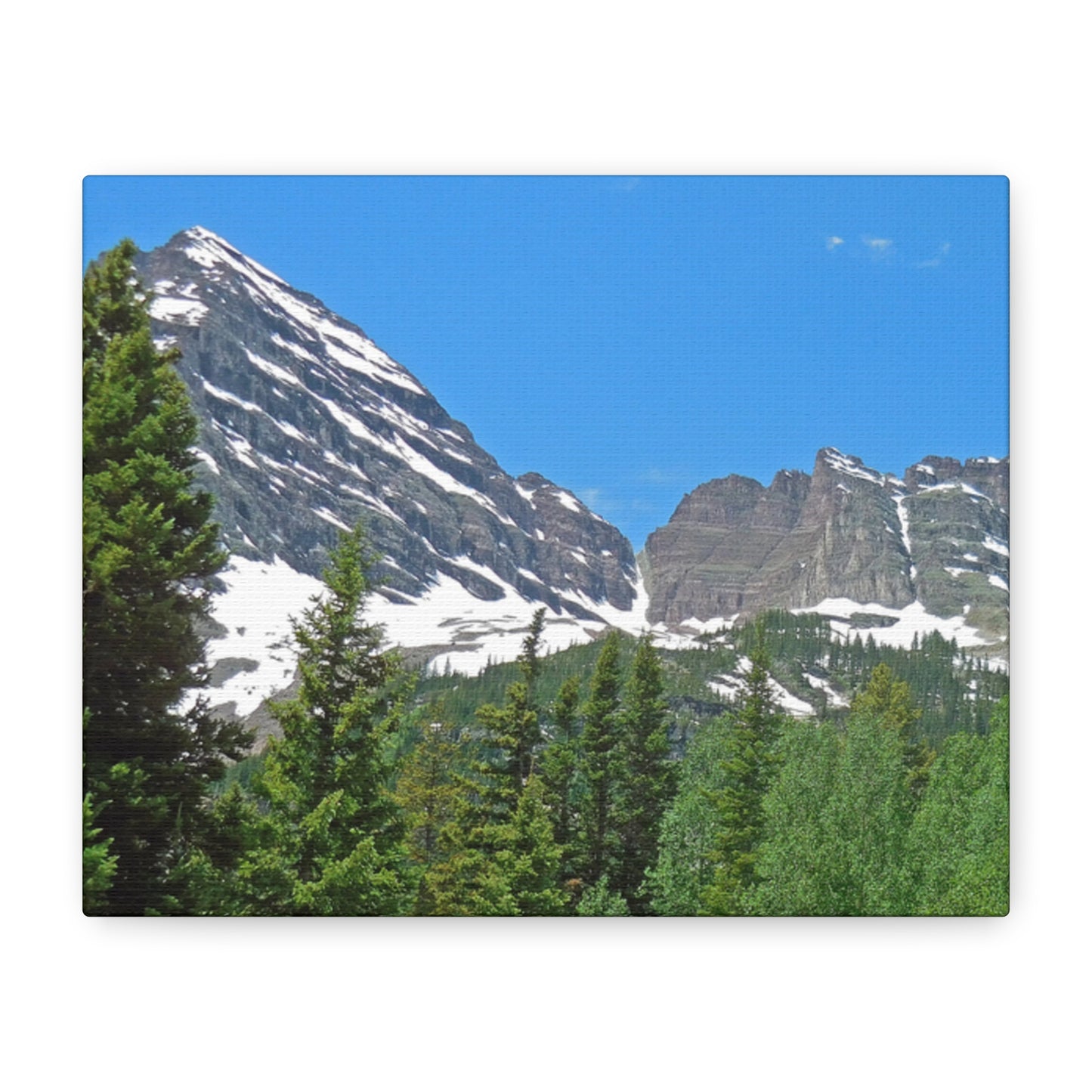 Maroon Bells Colorado Photography  Matte Canvas Print — Stretched 1.25" Wall Art