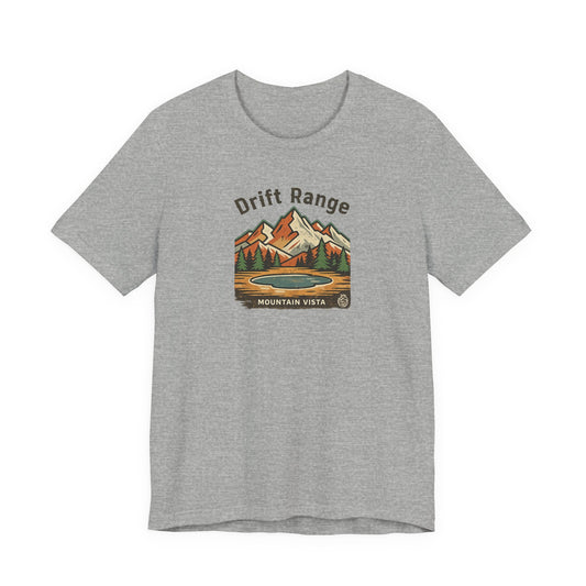 Drift Range Mountain Vista T‑Shirt — Vintage Outdoor Adventure Tee