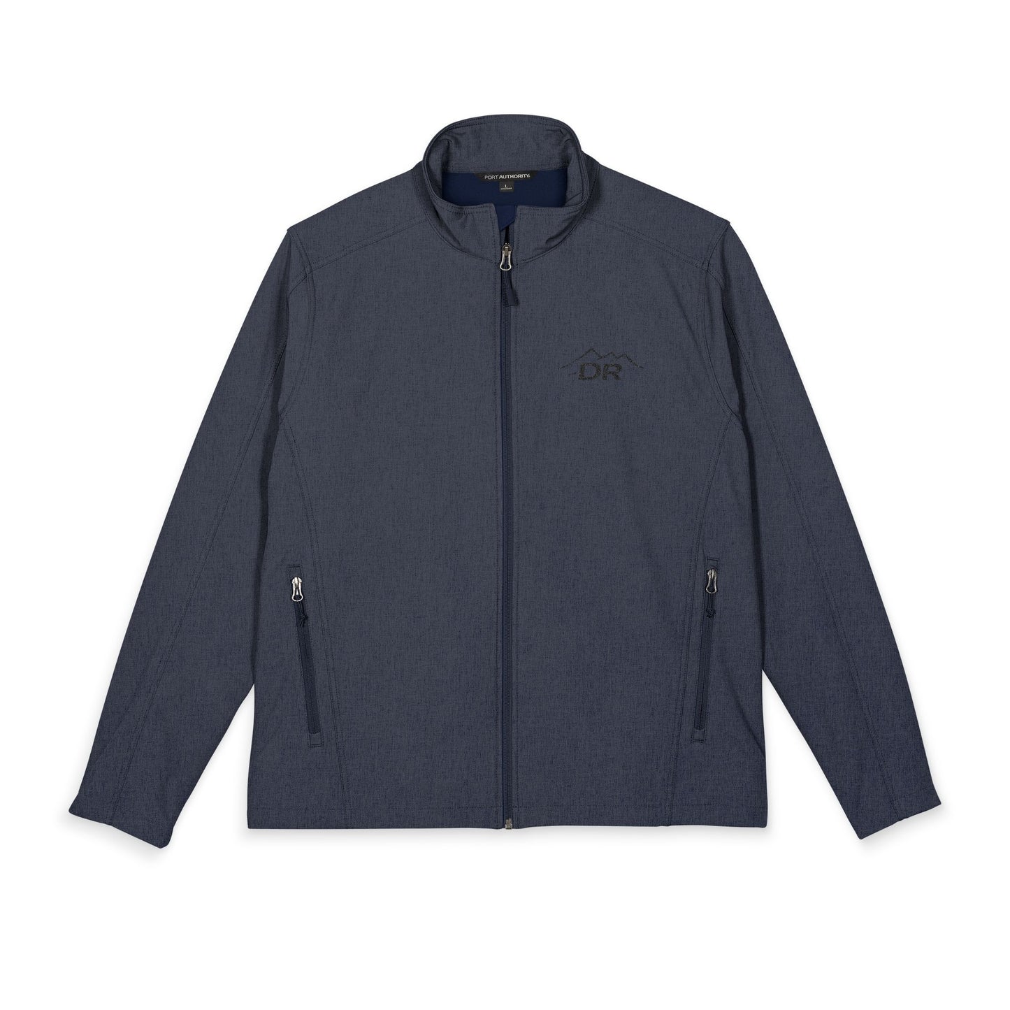Drift Range Men's Embroidered Soft Shell Jacket — Lightweight Water-Resistant Casual Outerwear