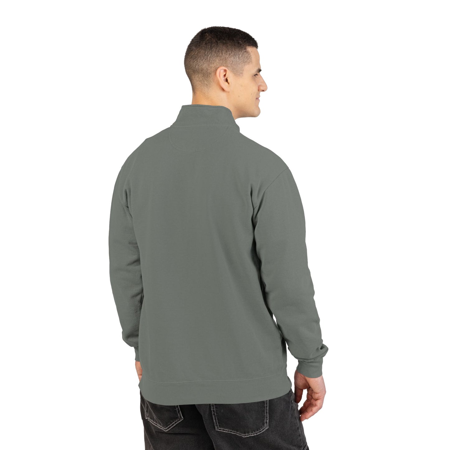 Drift Range Quarter-Zip Sweatshirt — Minimalist Gray Pullover