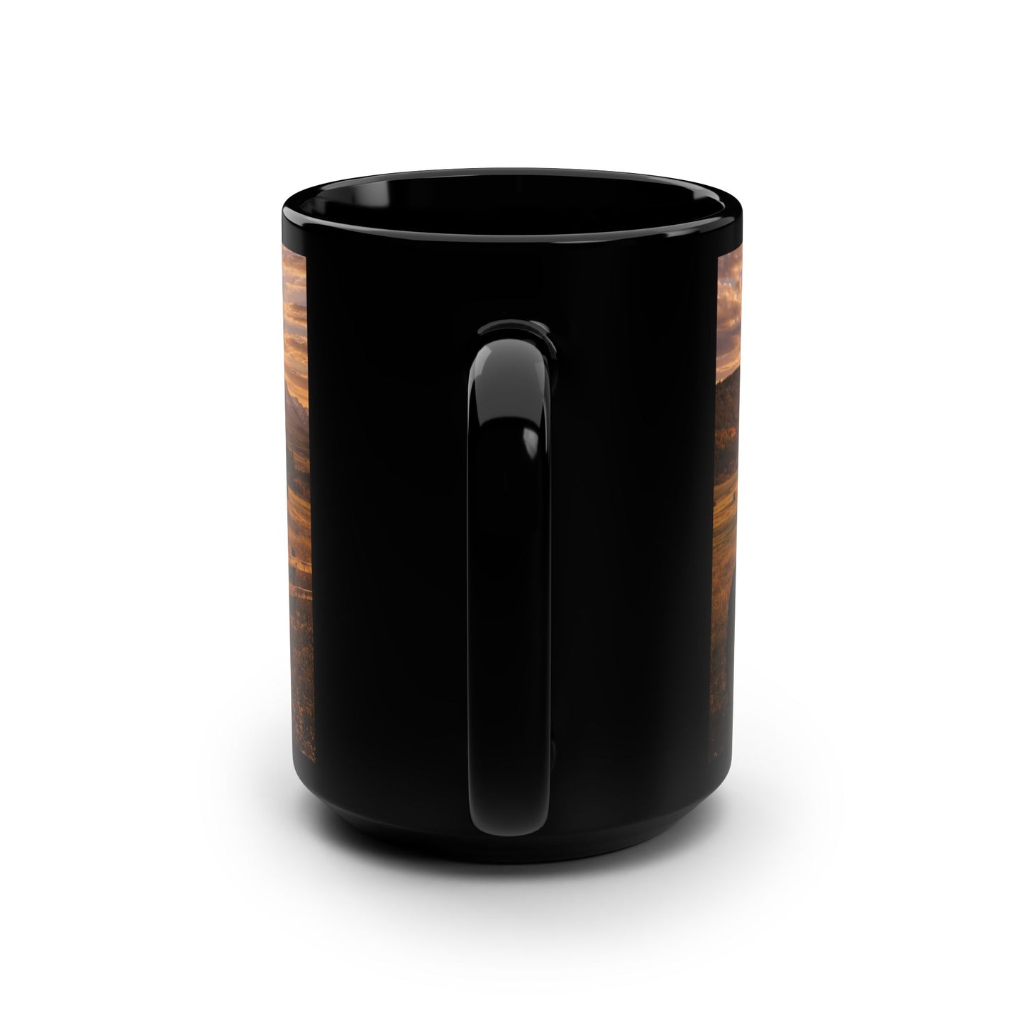 Country Sunrise Tractor Mug — Rustic Farmhouse 15oz Coffee Cup