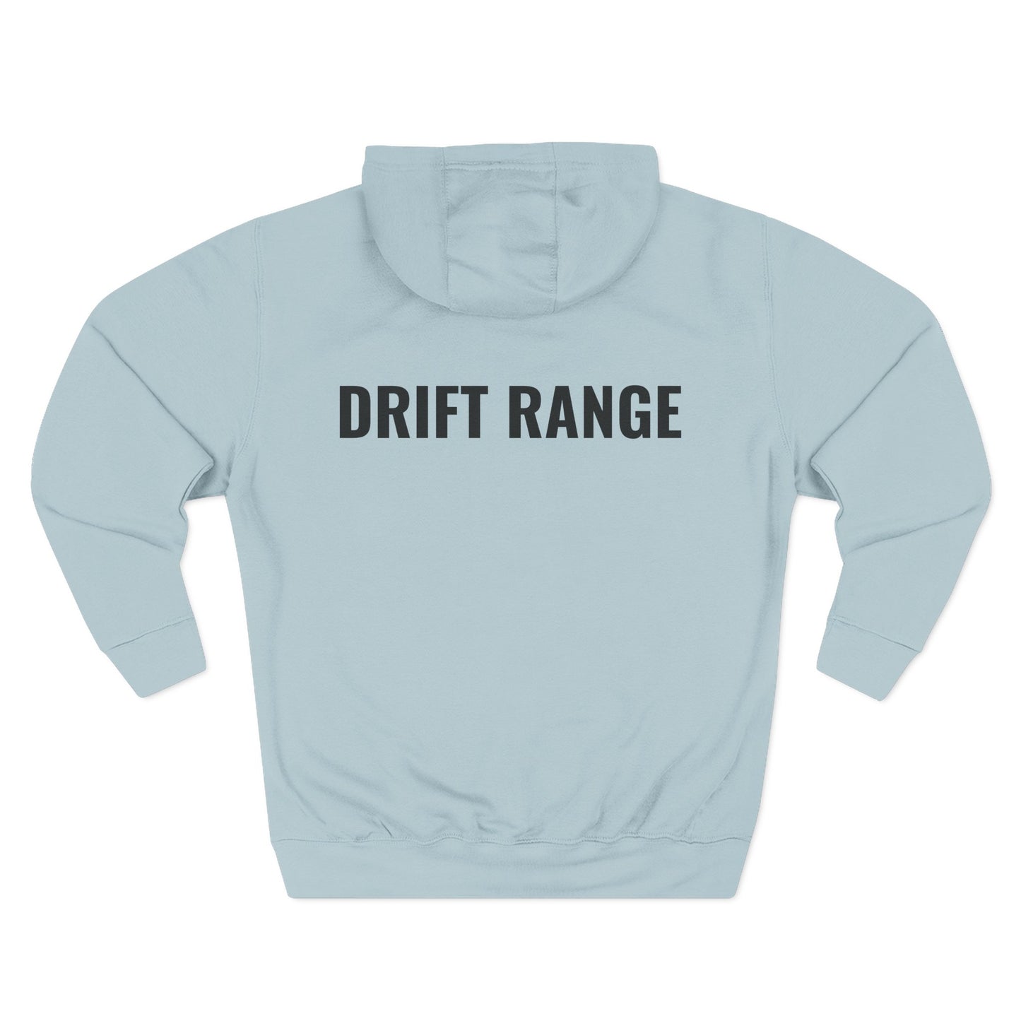 Drift Range Fleece Hoodie – 'DR' Chest Logo & Back Text Casual Pullover