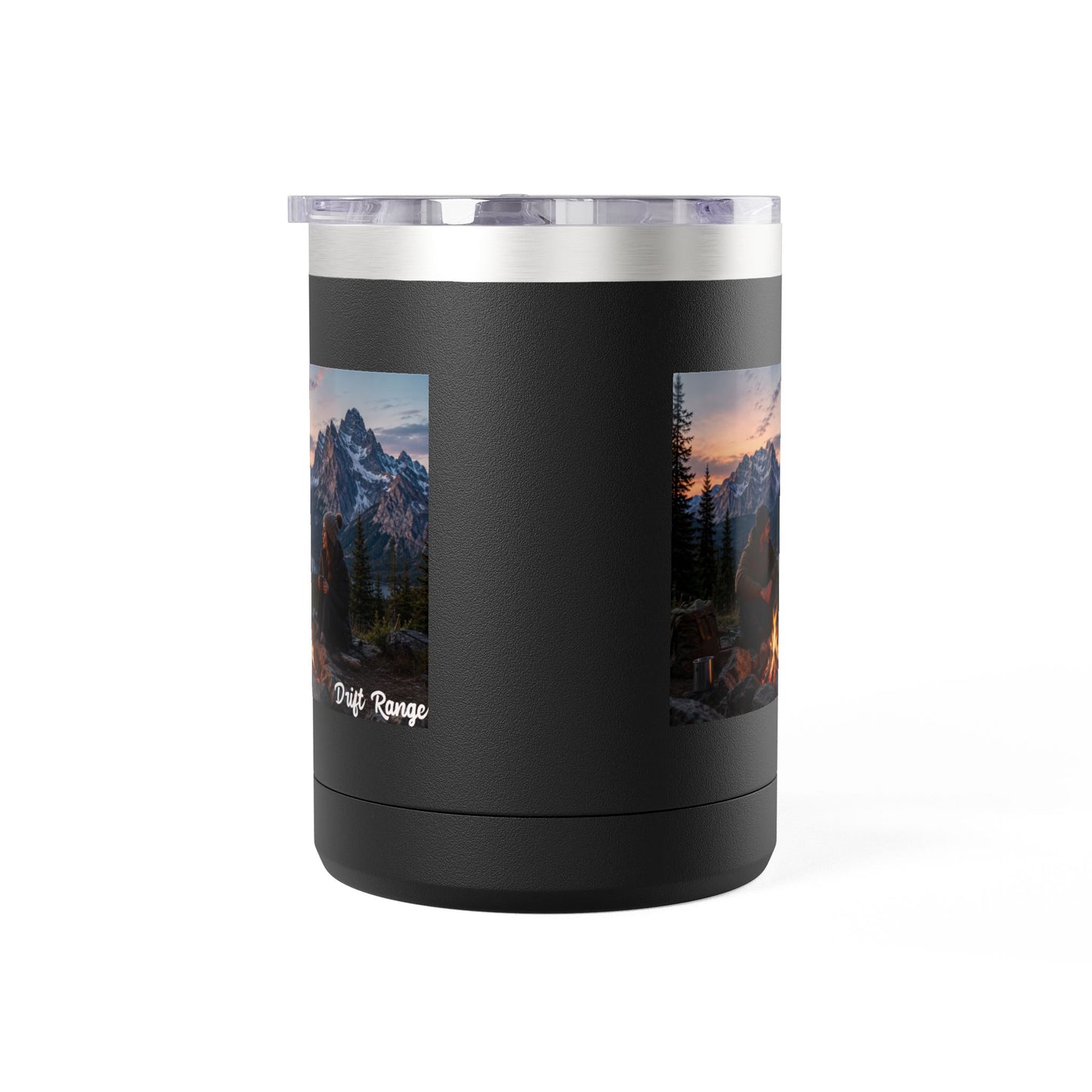 Campfire Mountain Travel Mug — 'Drift Range' 15oz Insulated Coffee Tumbler