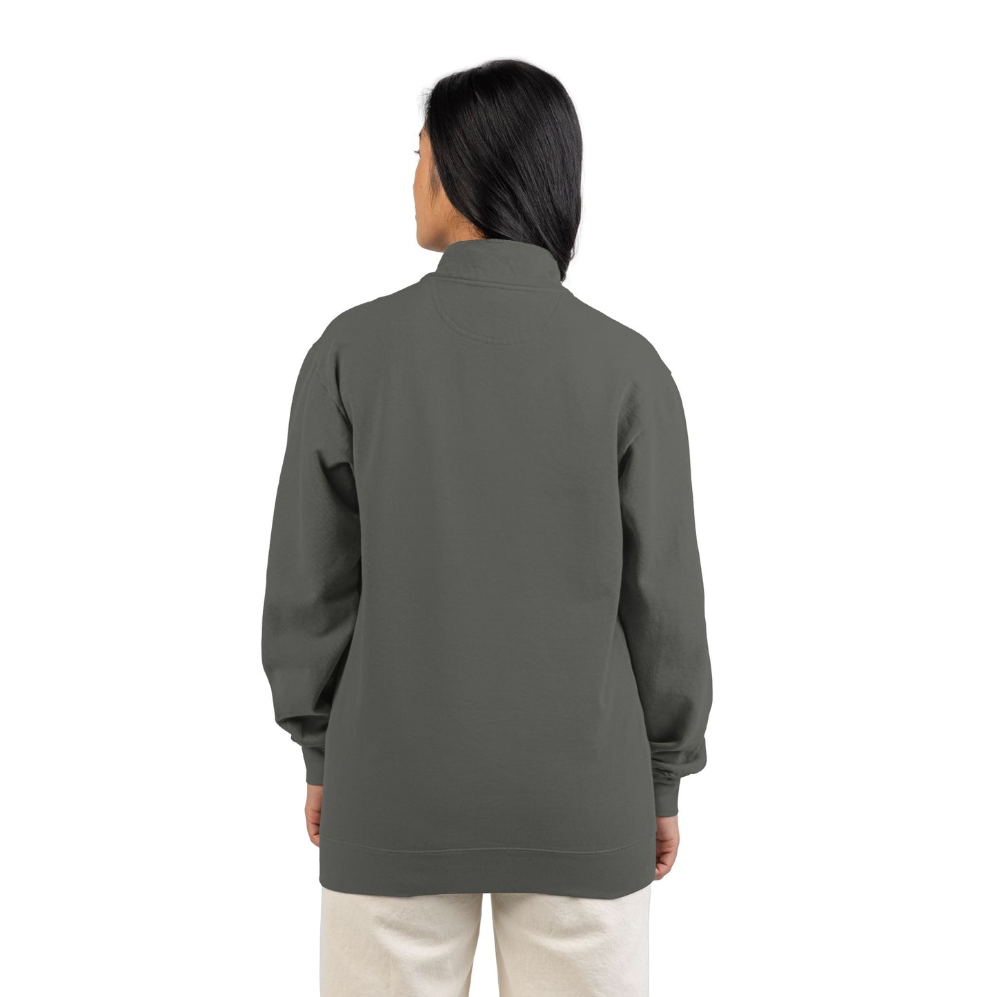Drift Range Quarter-Zip Sweatshirt — Minimalist Gray Pullover
