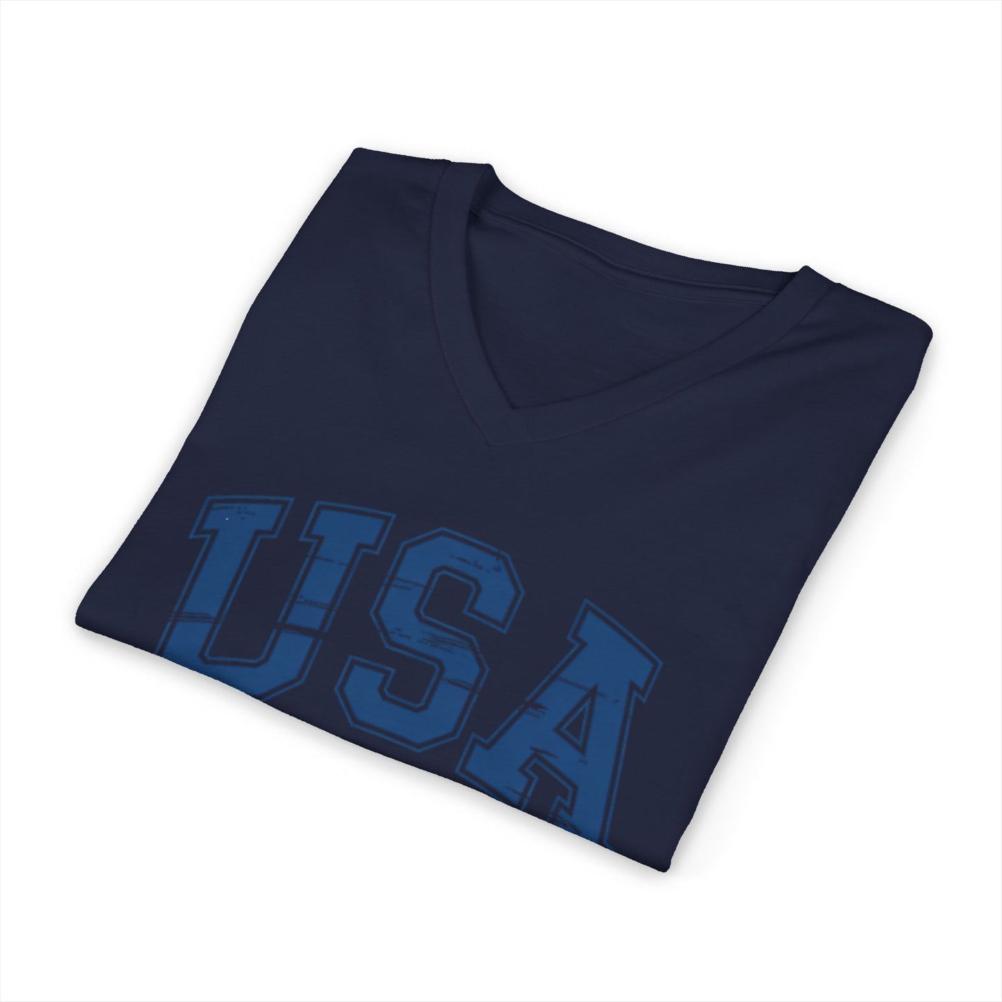 USA V-Neck Tee — Patriotic American Flag Graphic Shirt