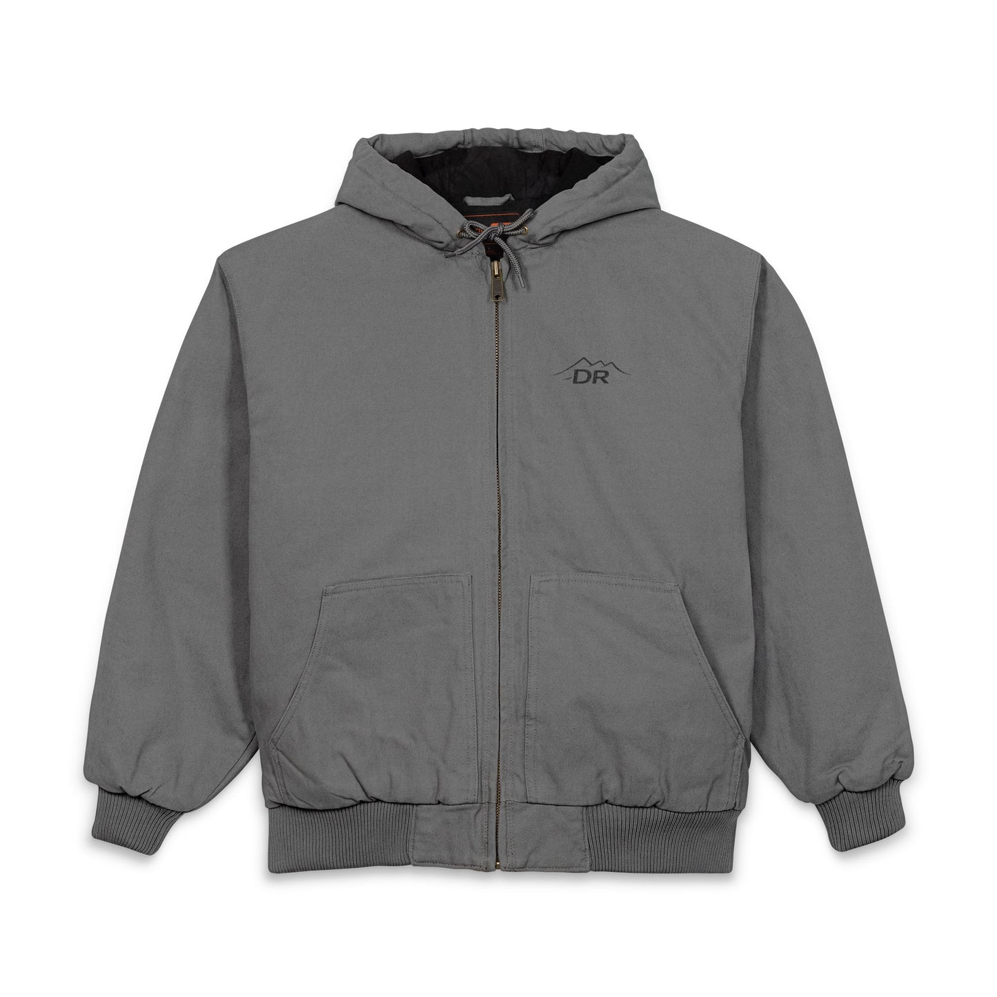 Men's Hooded Work Jacket — Insulated Duck Cloth Carhartt-Style Embroidered Jacket
