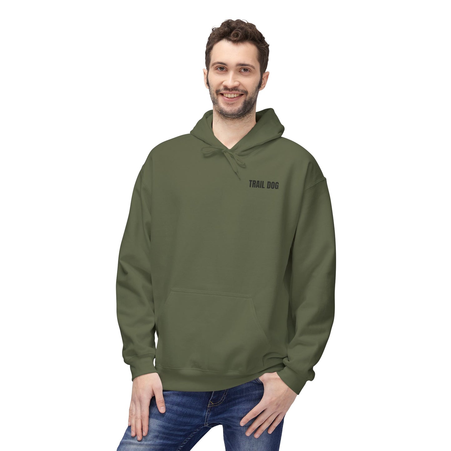 Trail Dog Hoodie — Minimal Outdoor Logo Pullover
