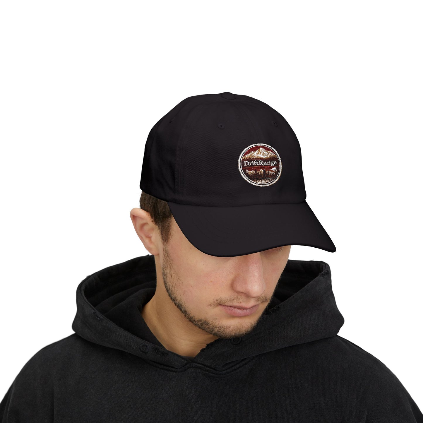 DriftRange Vintage Patch Dad Cap – Classic Embroidered Baseball Hat
