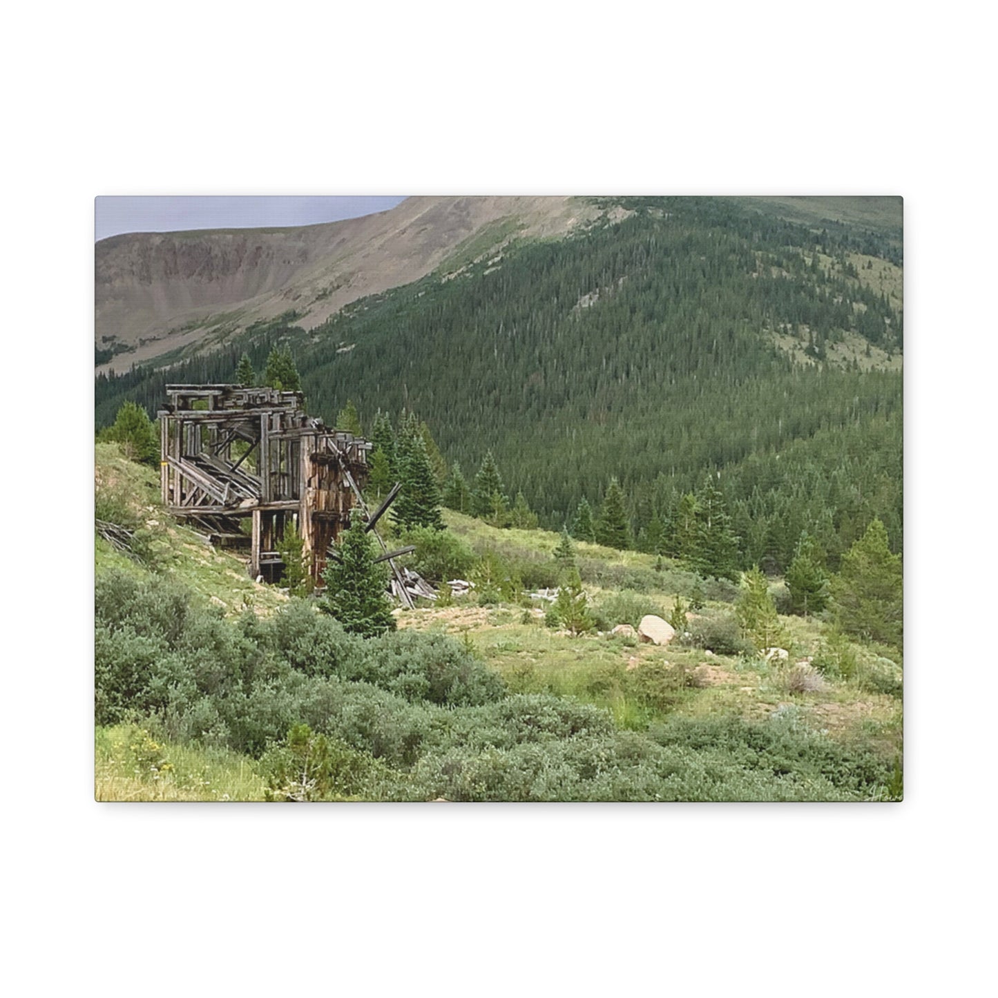 Independence Pass Colorado Mining Ruins Matte Canvas Print — Rustic Alpine Landscape Wall Art