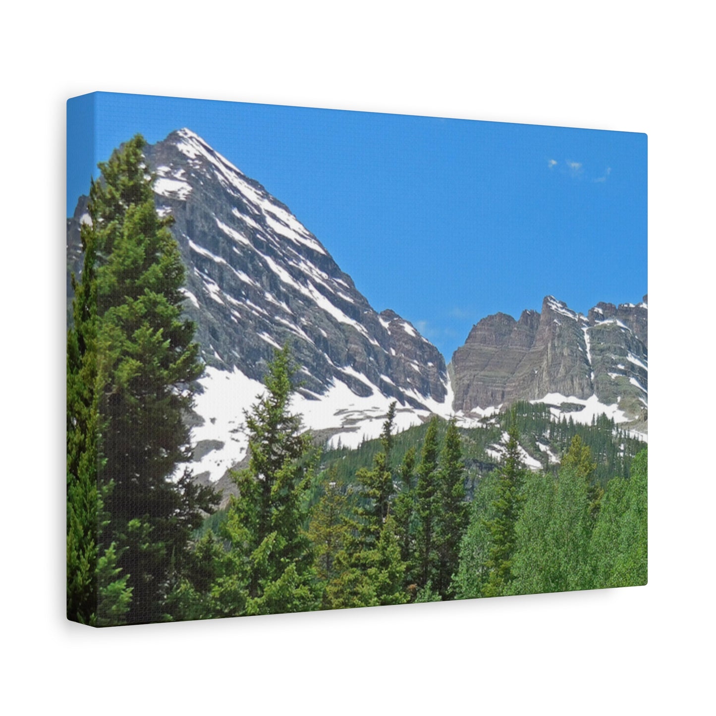 Maroon Bells Colorado Photography  Matte Canvas Print — Stretched 1.25" Wall Art
