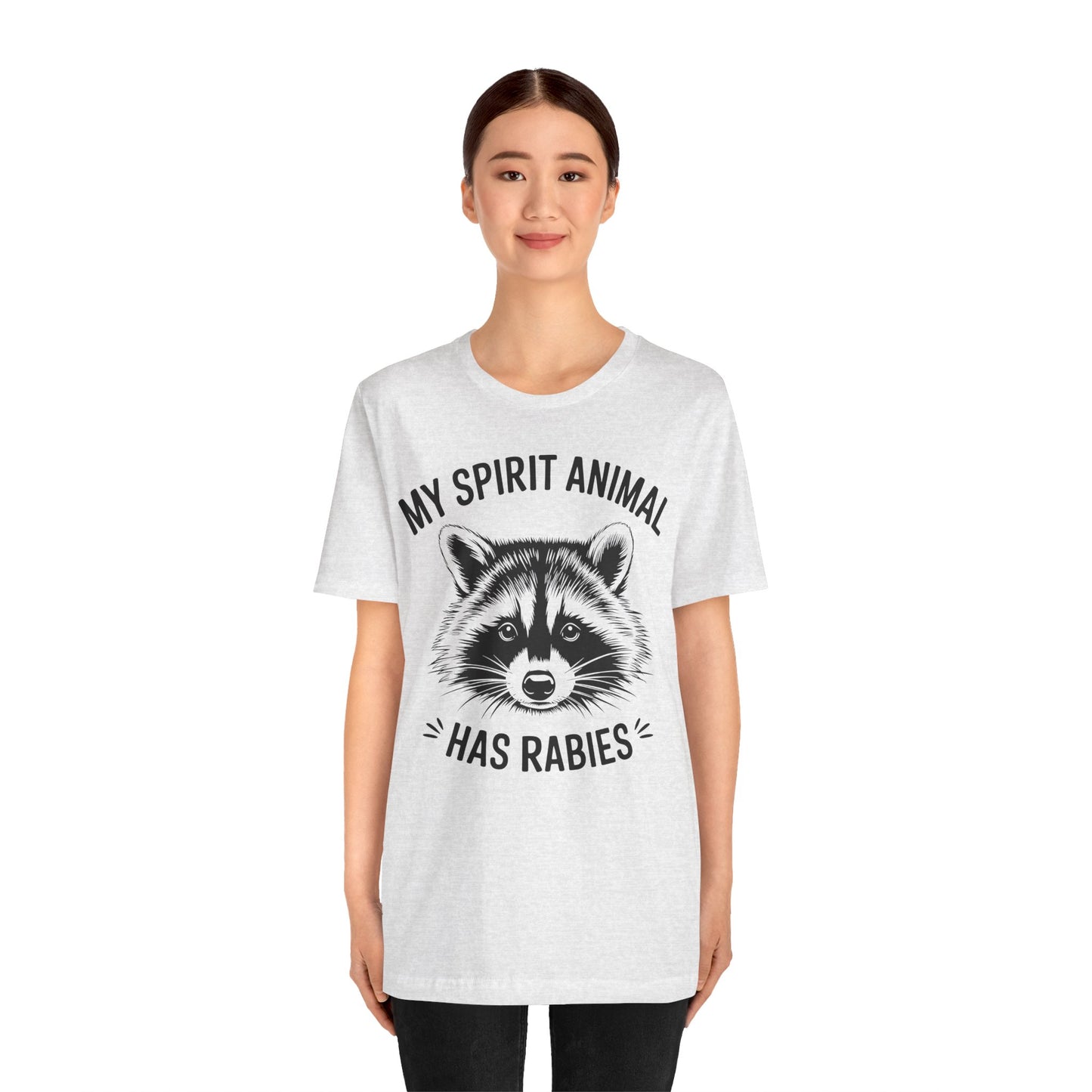 Raccoon Tee - "My Spirit Animal Has Rabies" Graphic T-Shirt