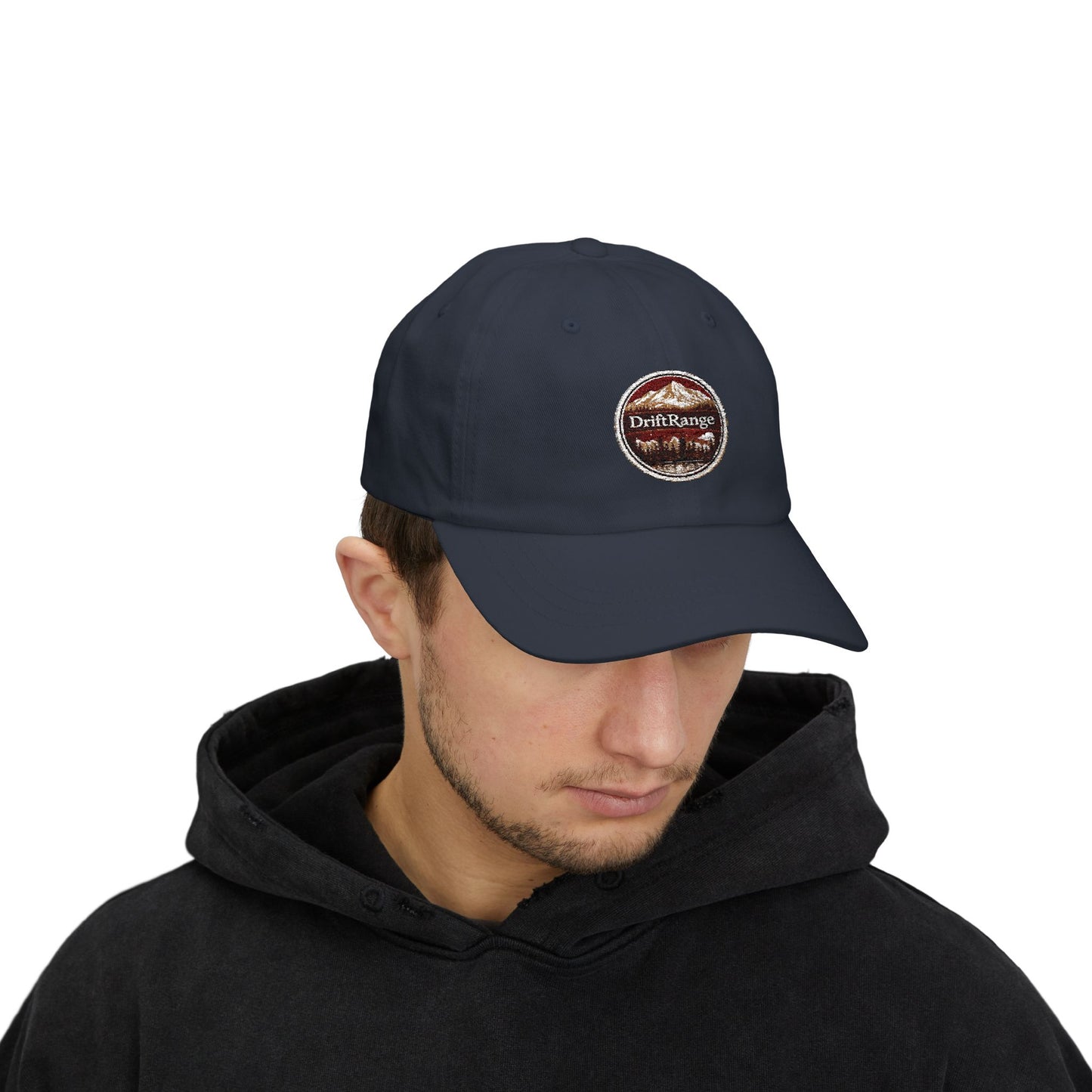 DriftRange Vintage Patch Dad Cap – Classic Embroidered Baseball Hat