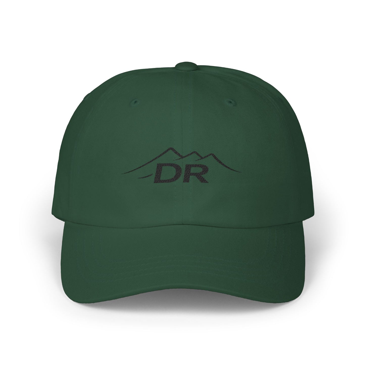 Drift Range Dad Cap with Mountain 'DR' Embroidery — Casual Outdoor Baseball Hat