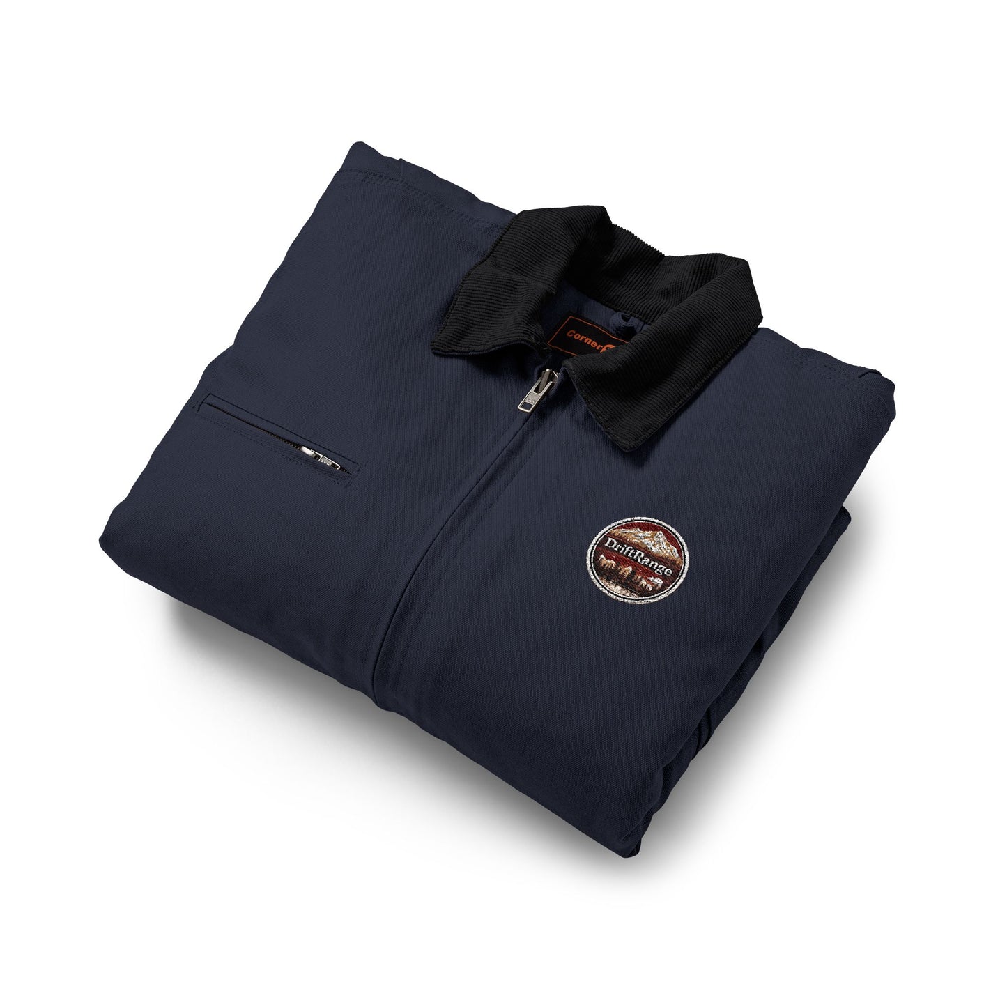 Work Jacket — Rugged Brown Duck Cloth Jacket with Small Chest Logo