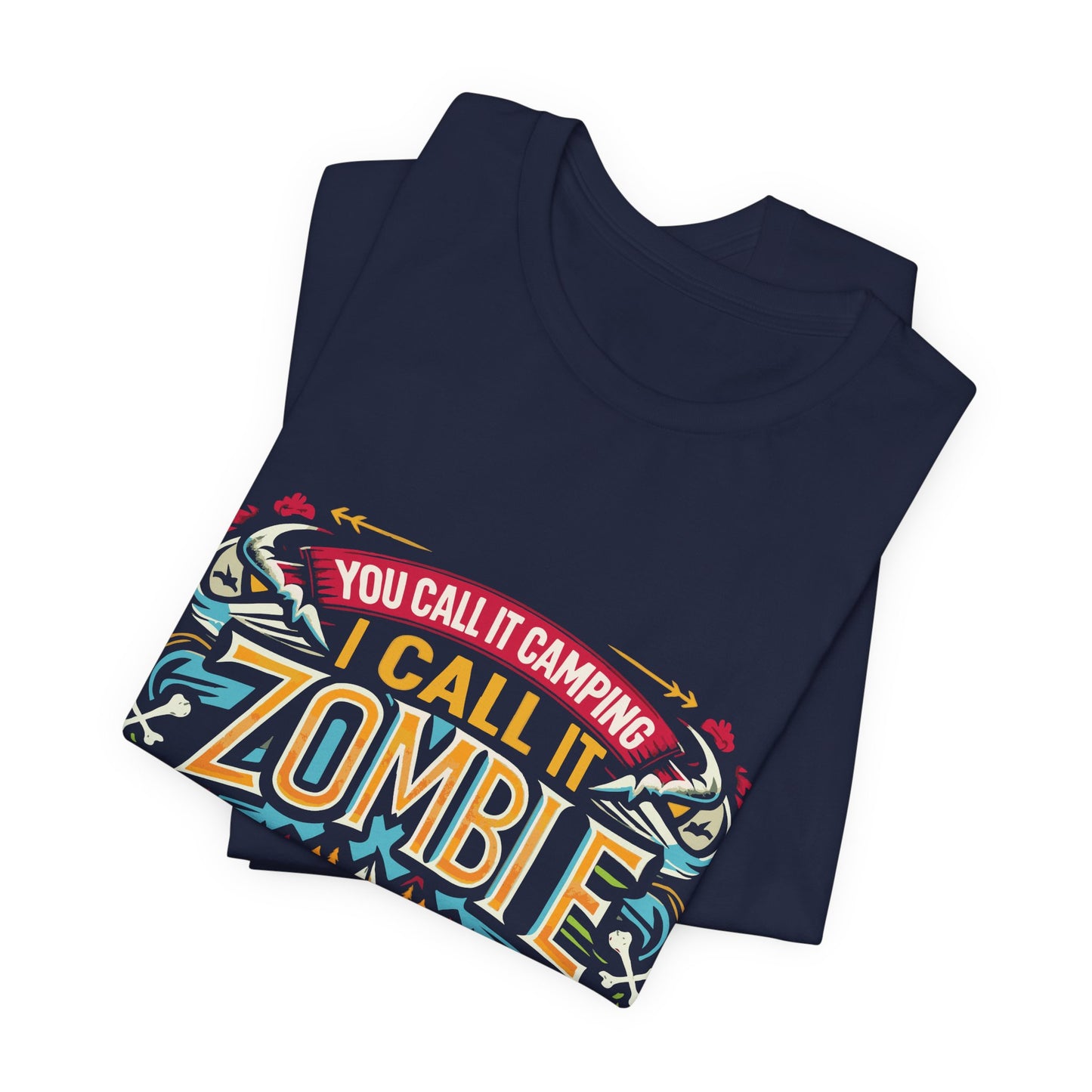 Camping Zombie Survival Training T-Shirt — Funny Outdoor Camping Tee