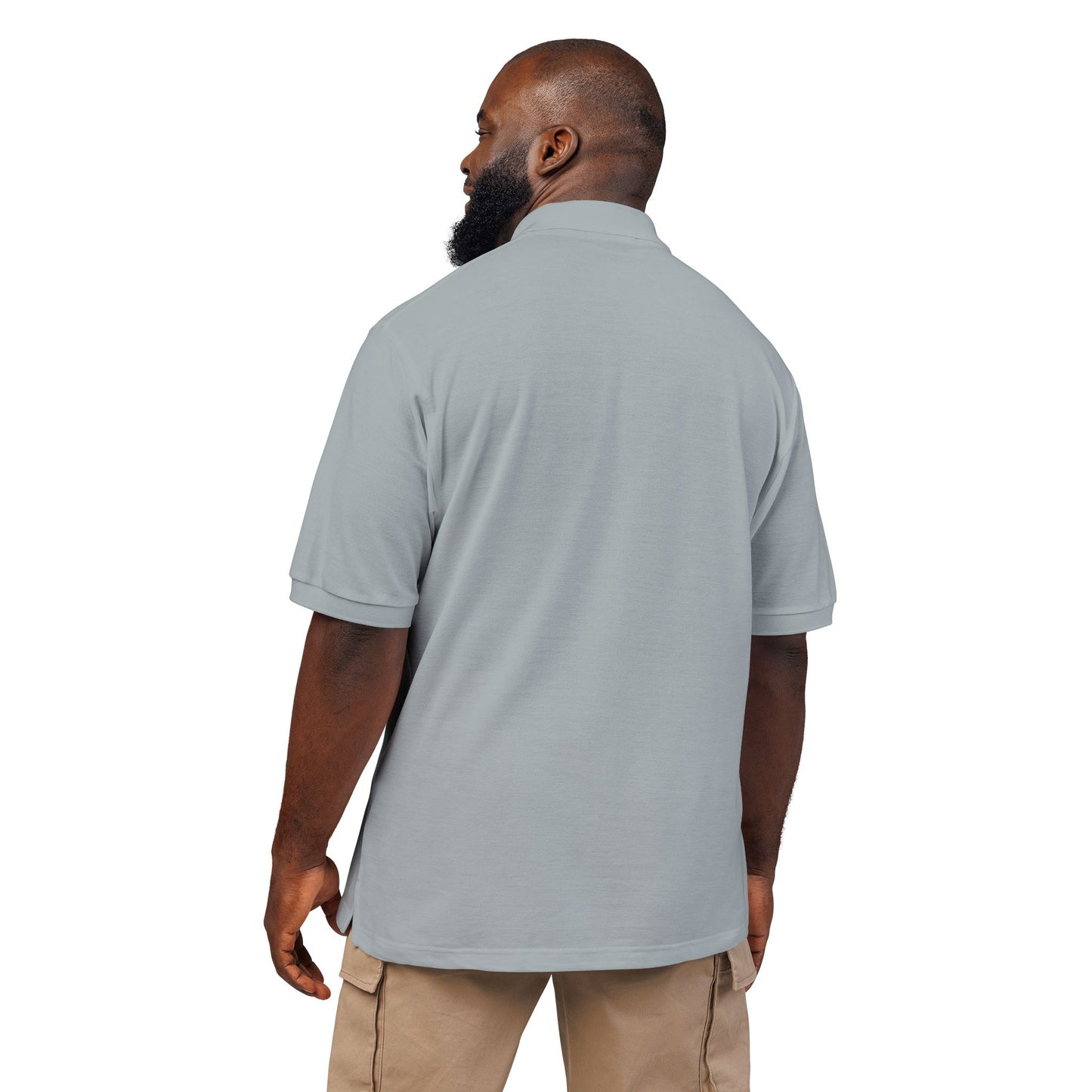 Embroidered DR LOGO Polo Shirt — Minimal Mountain Logo