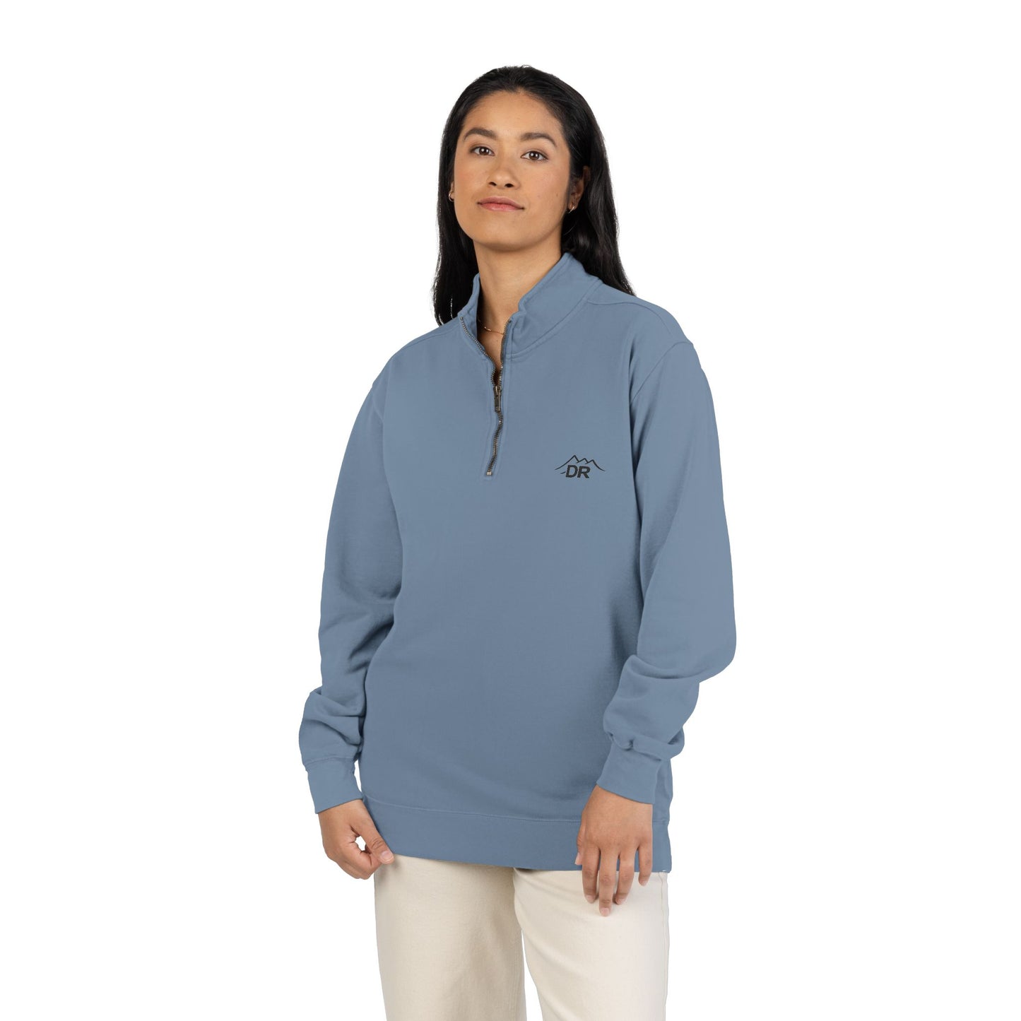 Drift Range Quarter-Zip Sweatshirt — Minimalist Gray Pullover