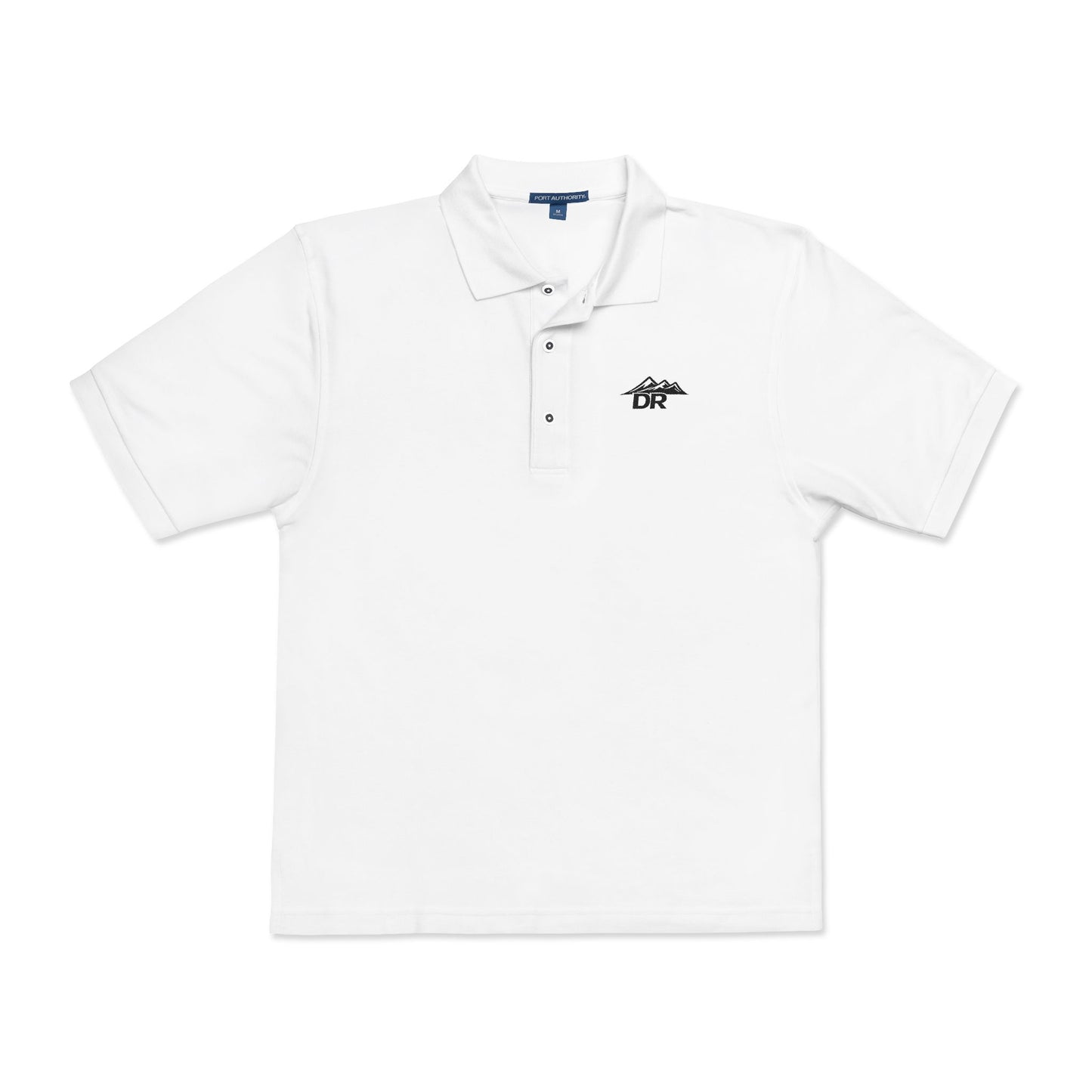 Embroidered DR LOGO Polo Shirt — Minimal Mountain Logo
