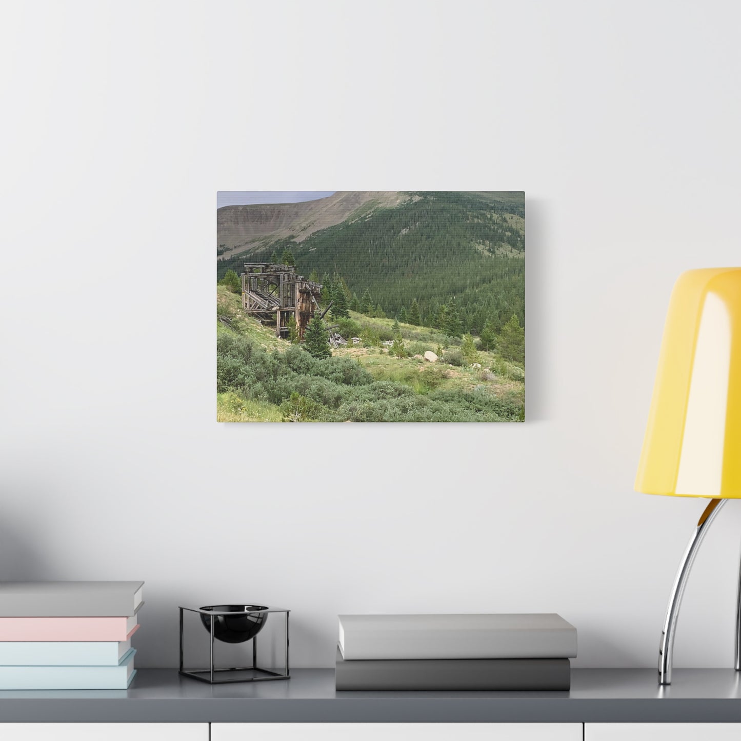 Independence Pass Colorado Mining Ruins Matte Canvas Print — Rustic Alpine Landscape Wall Art
