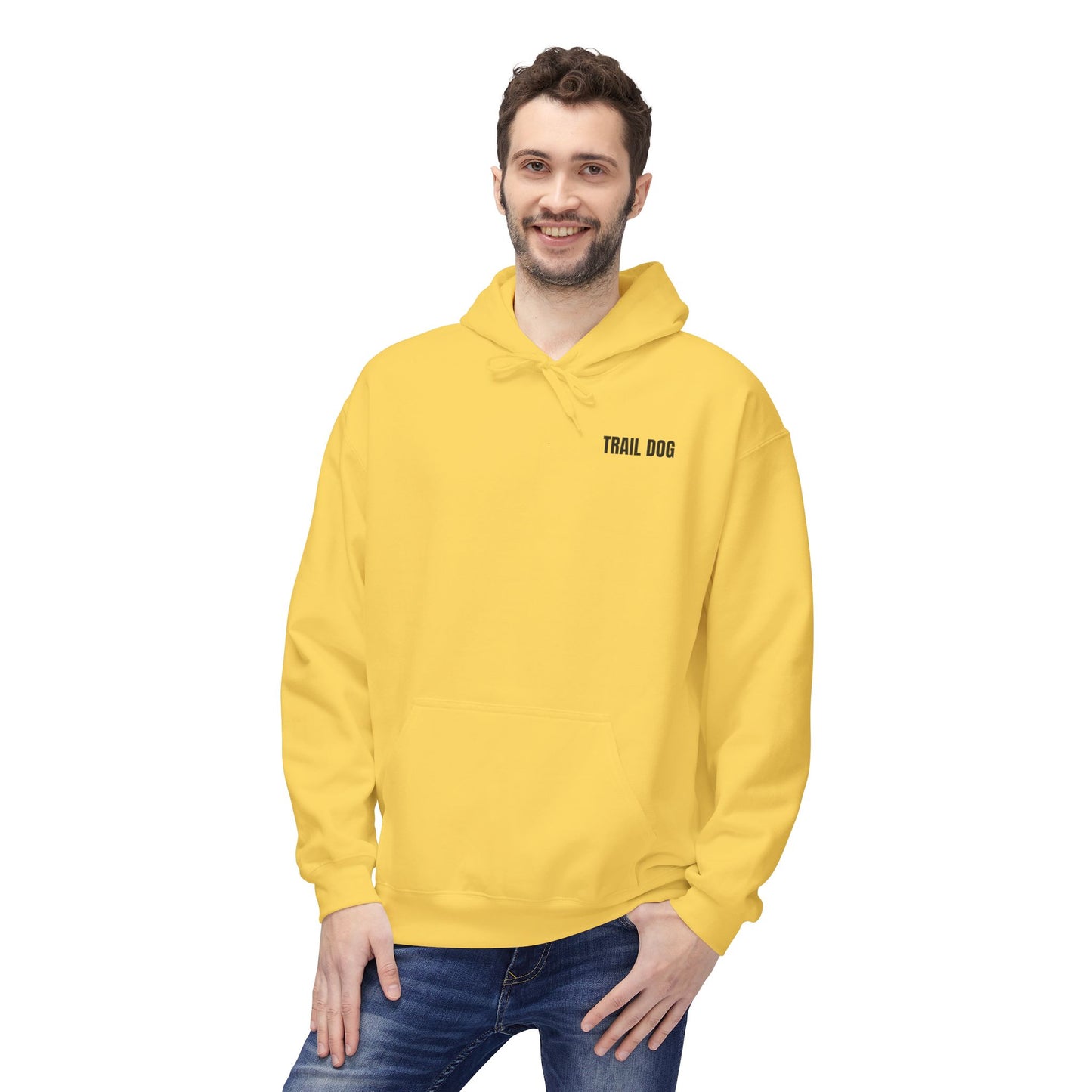 Trail Dog Hoodie — Minimal Outdoor Logo Pullover