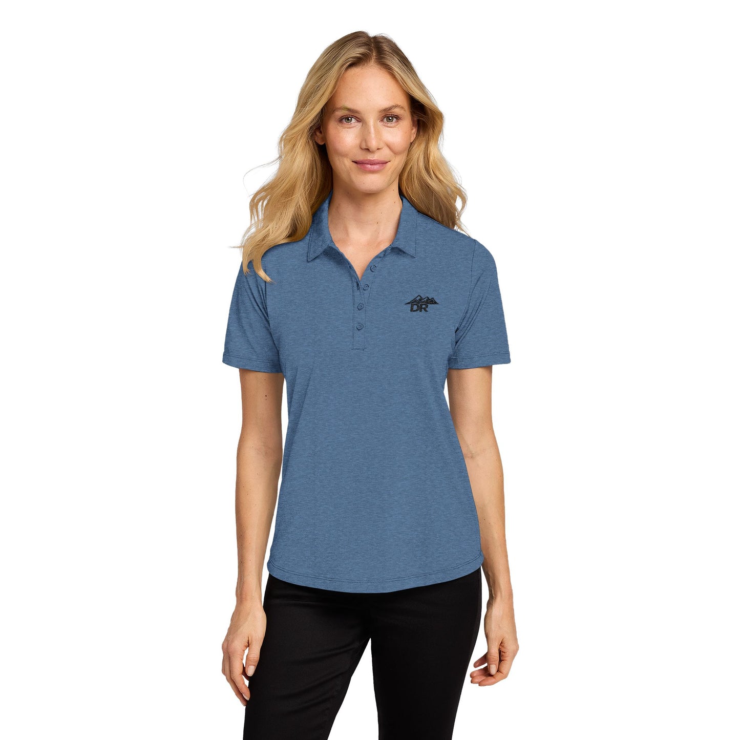 Ladies Polo — Embroidered DR Mountain Chest Logo