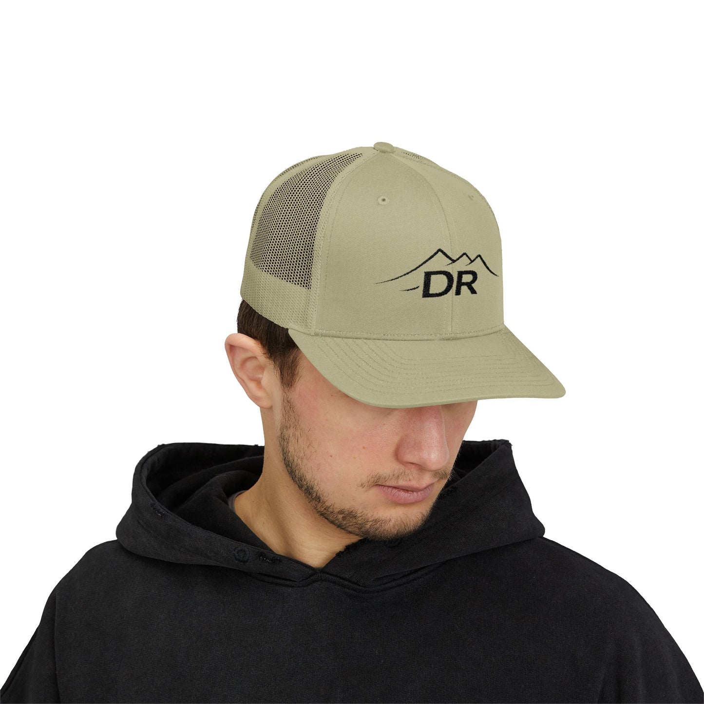 Drift Range Snapback Trucker Cap — Embroidered Outdoor Logo Hat