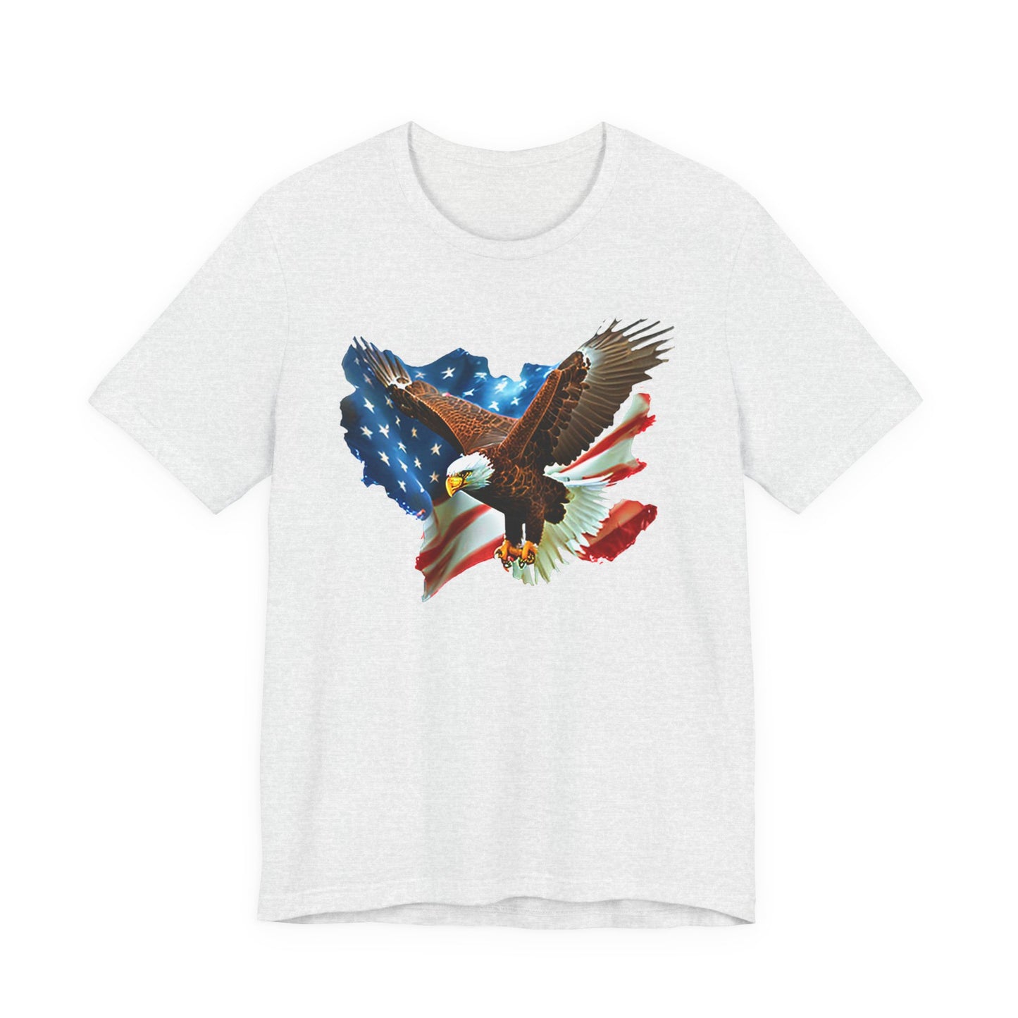Eagle & American Flag T-Shirt — Patriotic Bald Eagle Tee for 4th of July