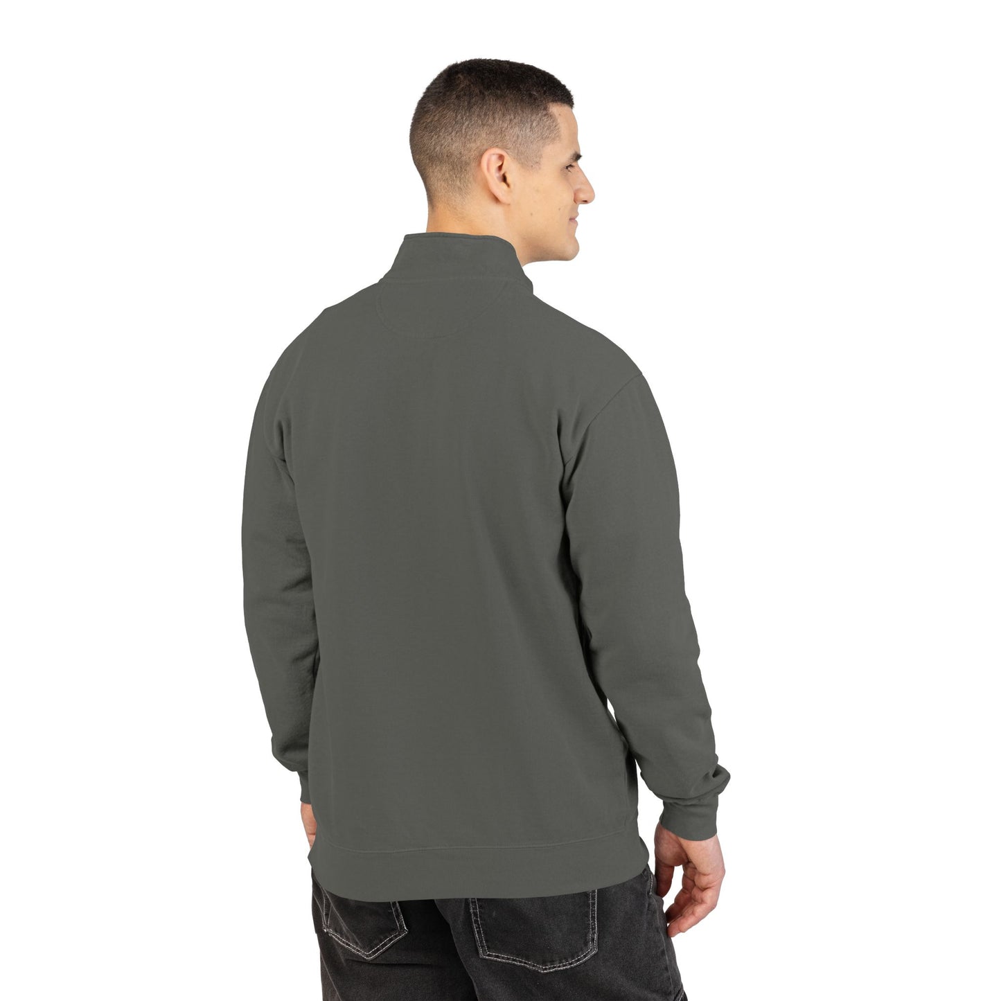 Drift Range Quarter-Zip Sweatshirt — Minimalist Gray Pullover