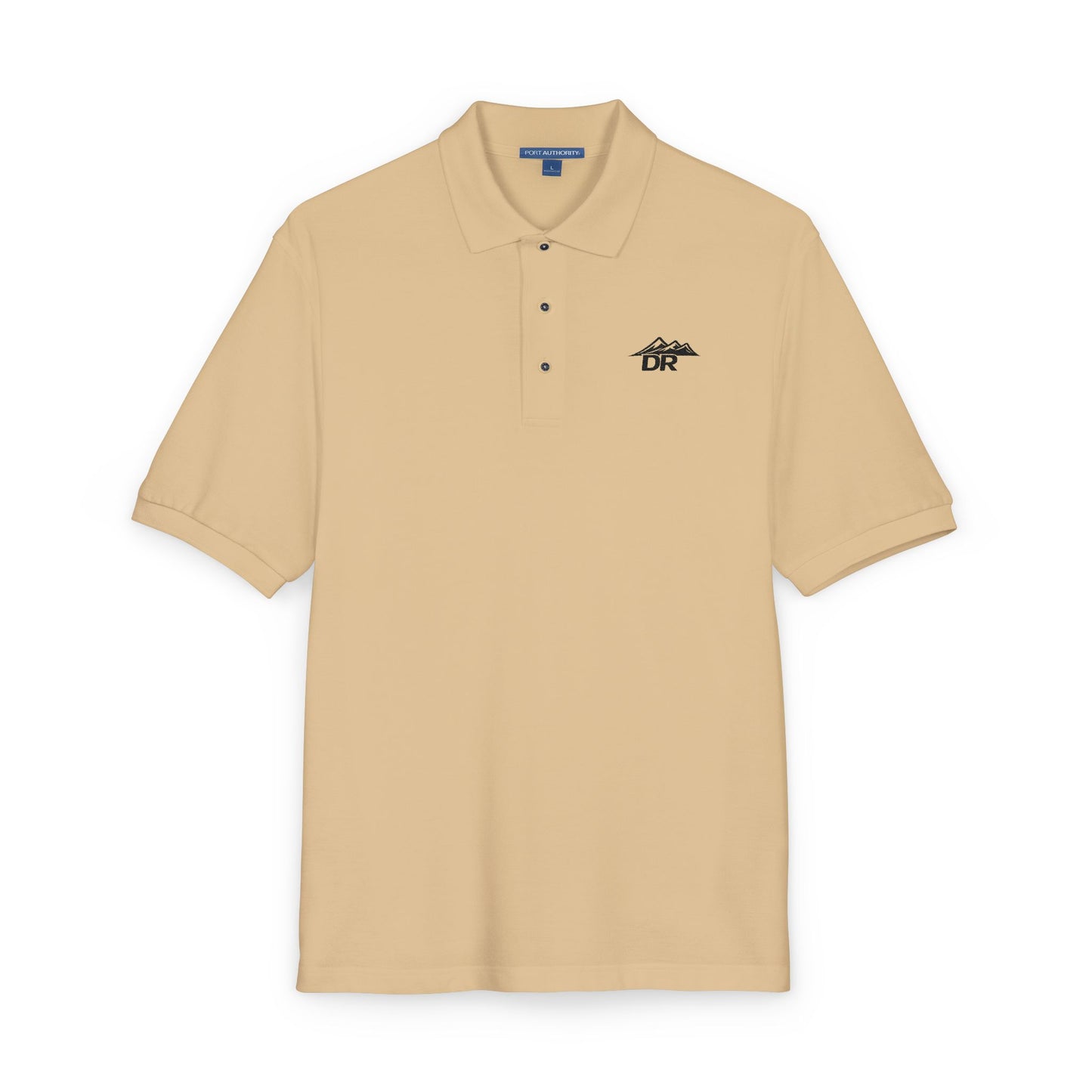 Embroidered DR LOGO Polo Shirt — Minimal Mountain Logo