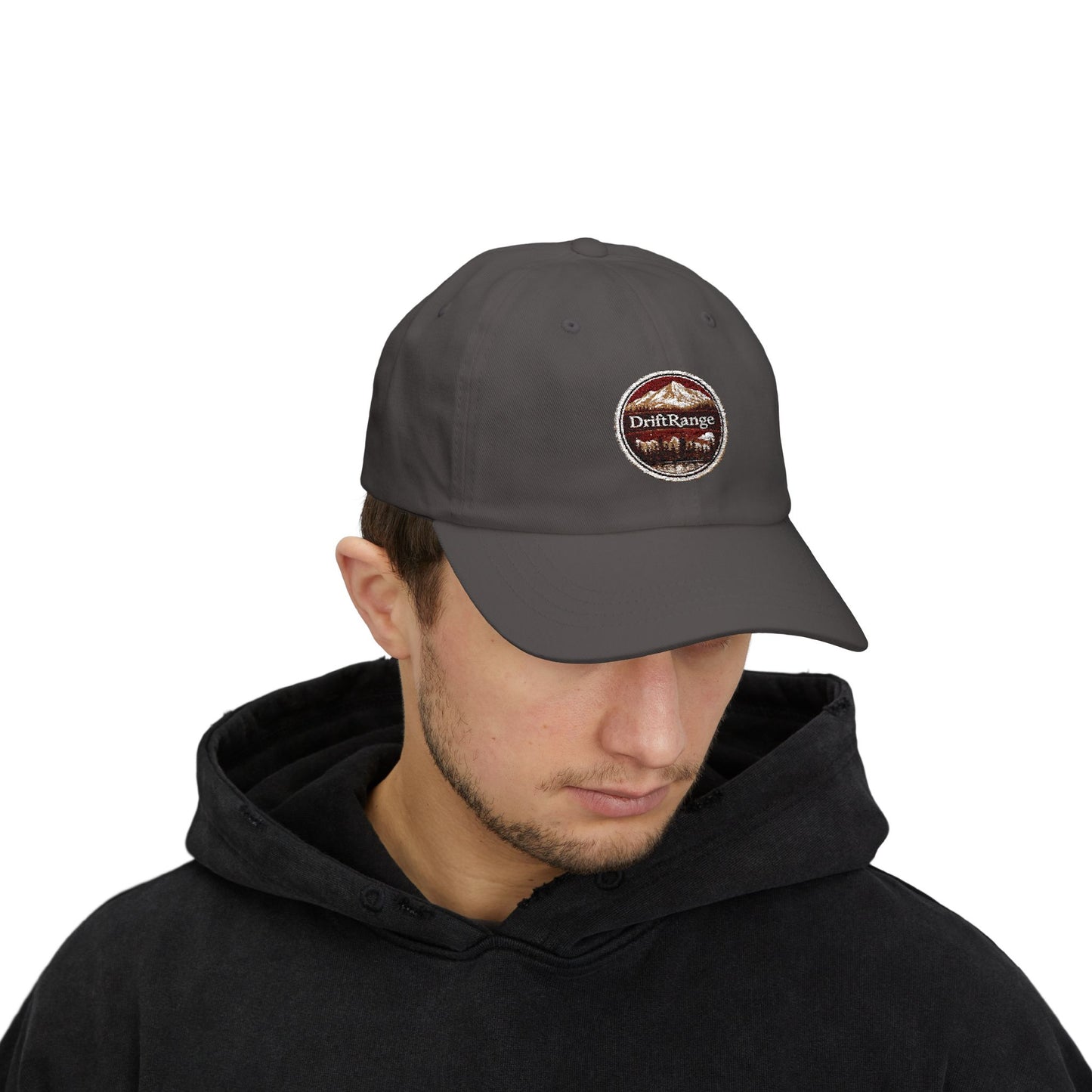 DriftRange Vintage Patch Dad Cap – Classic Embroidered Baseball Hat