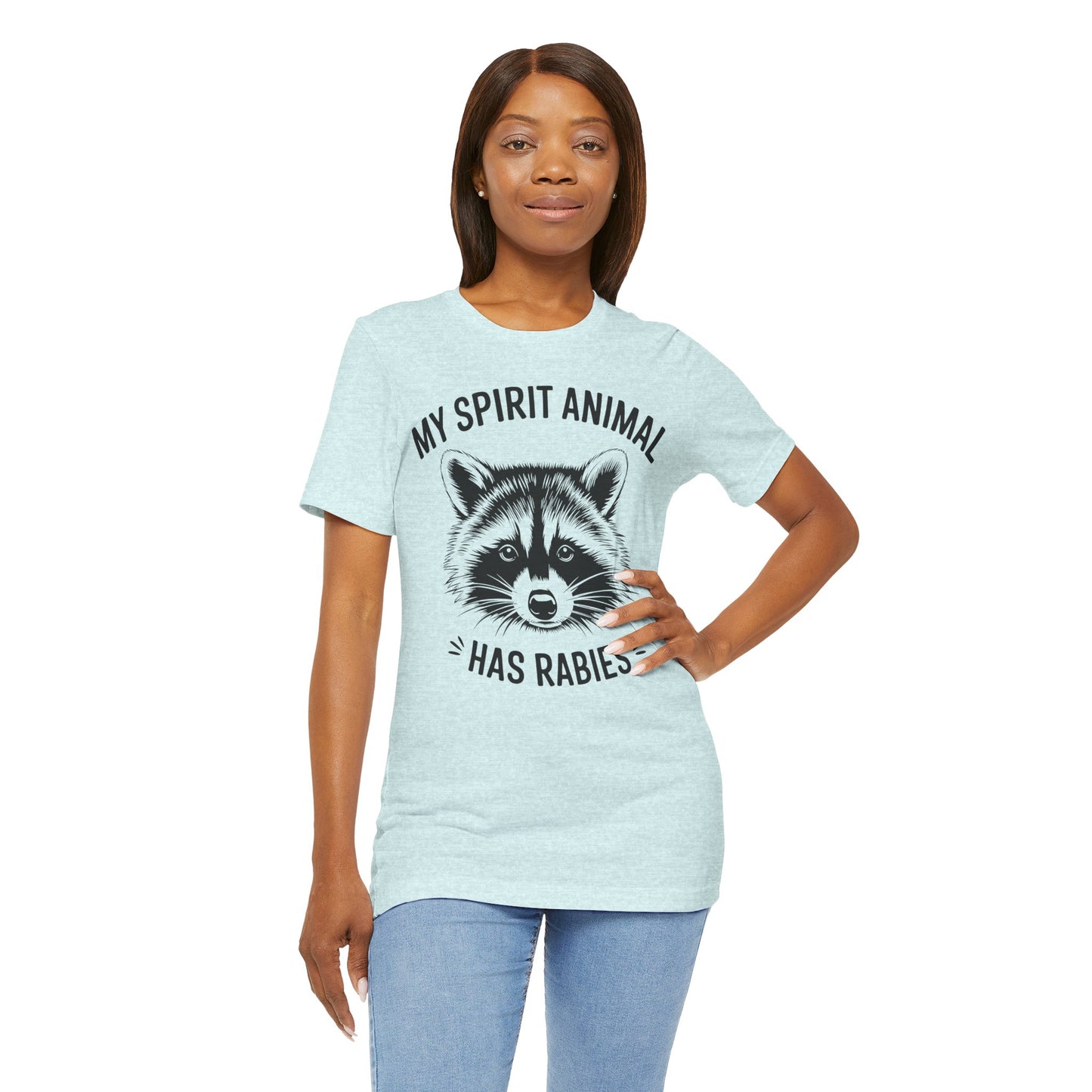 Raccoon Tee - "My Spirit Animal Has Rabies" Graphic T-Shirt