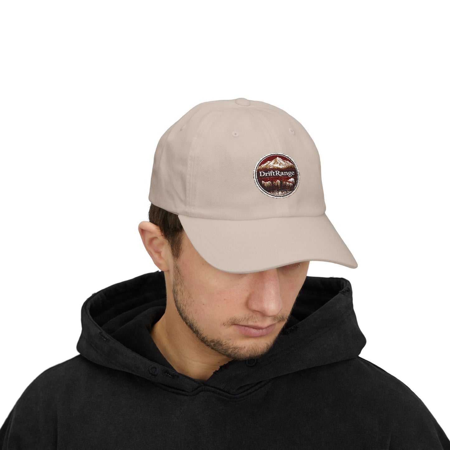 DriftRange Vintage Patch Dad Cap – Classic Embroidered Baseball Hat