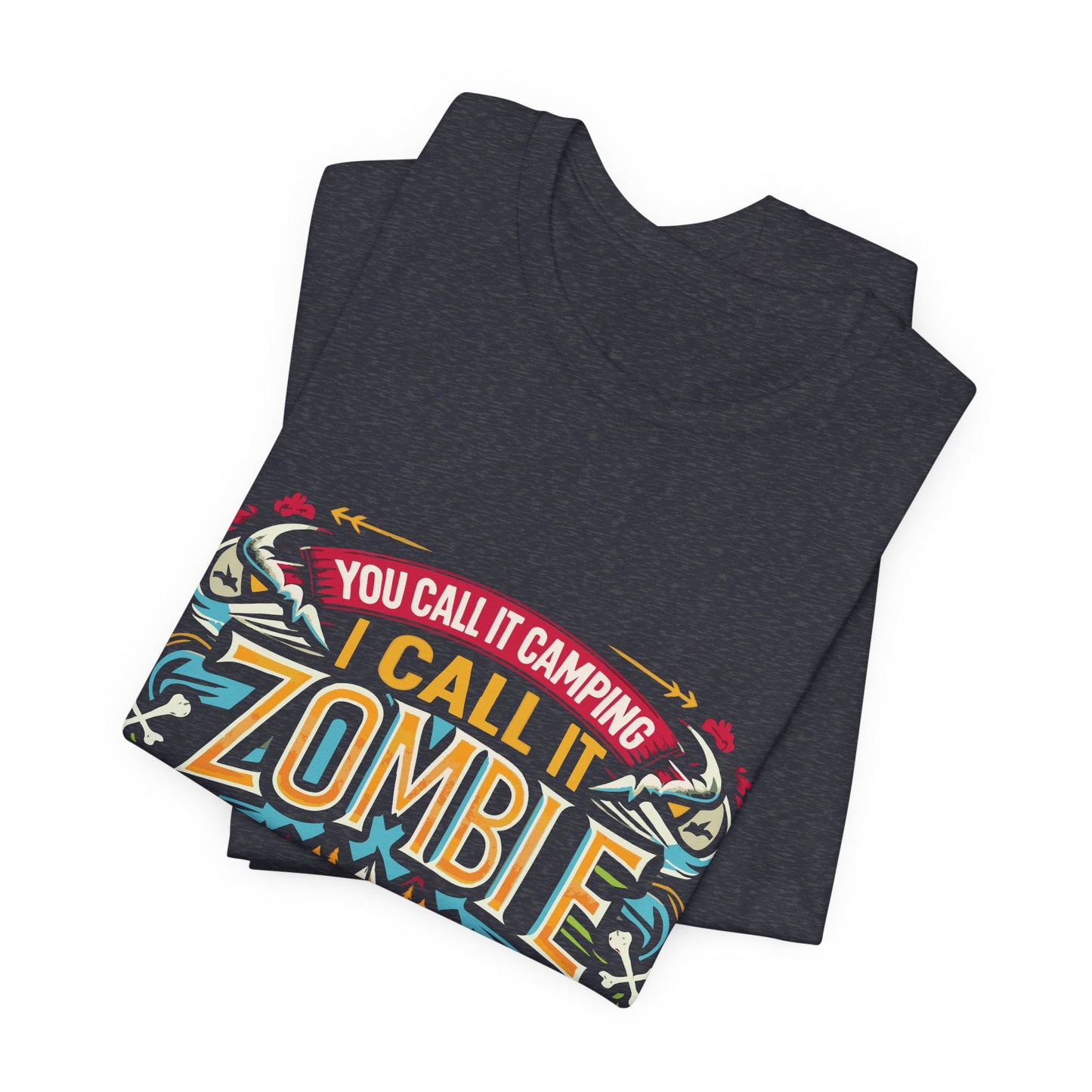 Camping Zombie Survival Training T-Shirt — Funny Outdoor Camping Tee