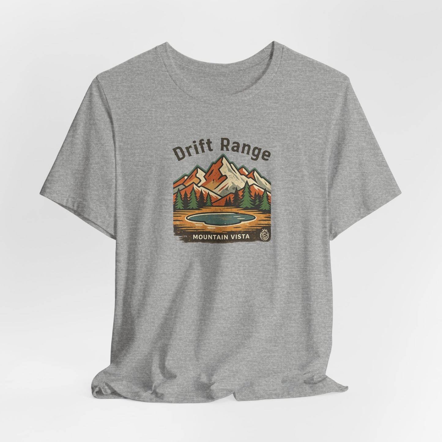 Drift Range Mountain Vista T‑Shirt — Vintage Outdoor Adventure Tee