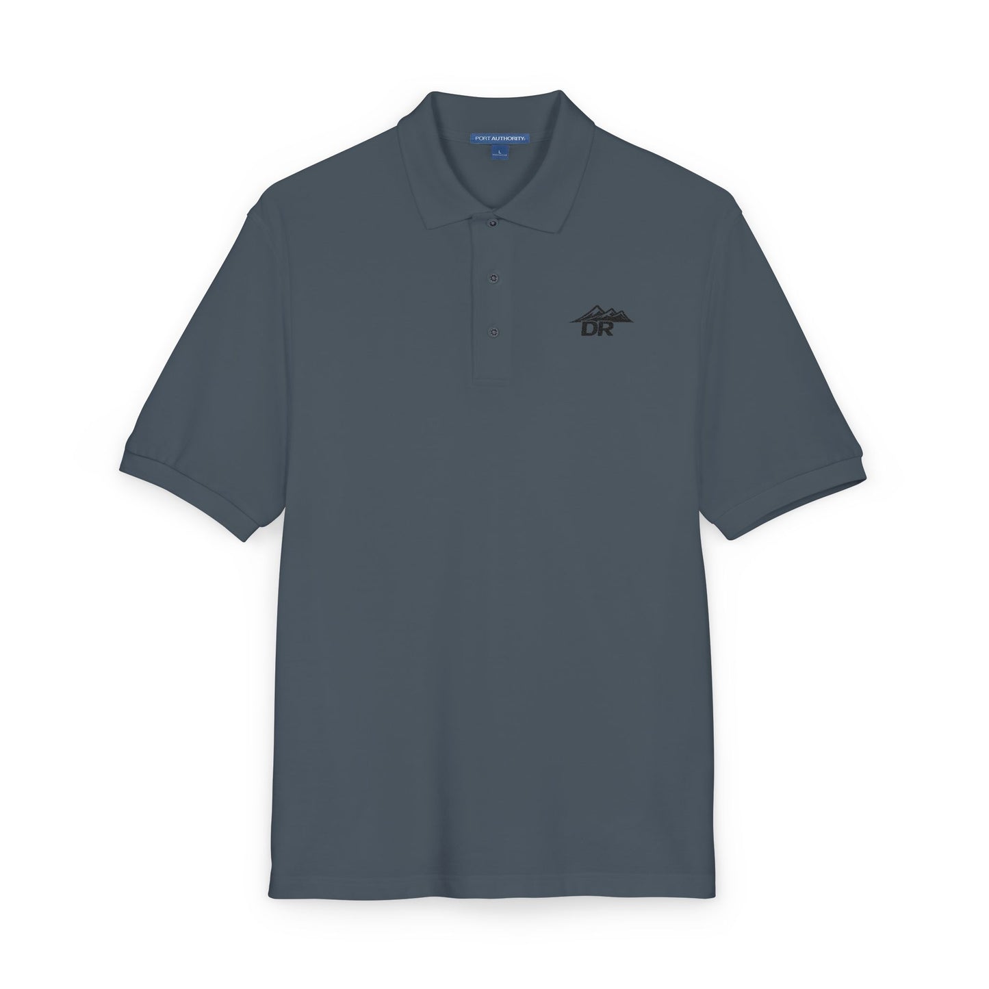 Embroidered DR LOGO Polo Shirt — Minimal Mountain Logo