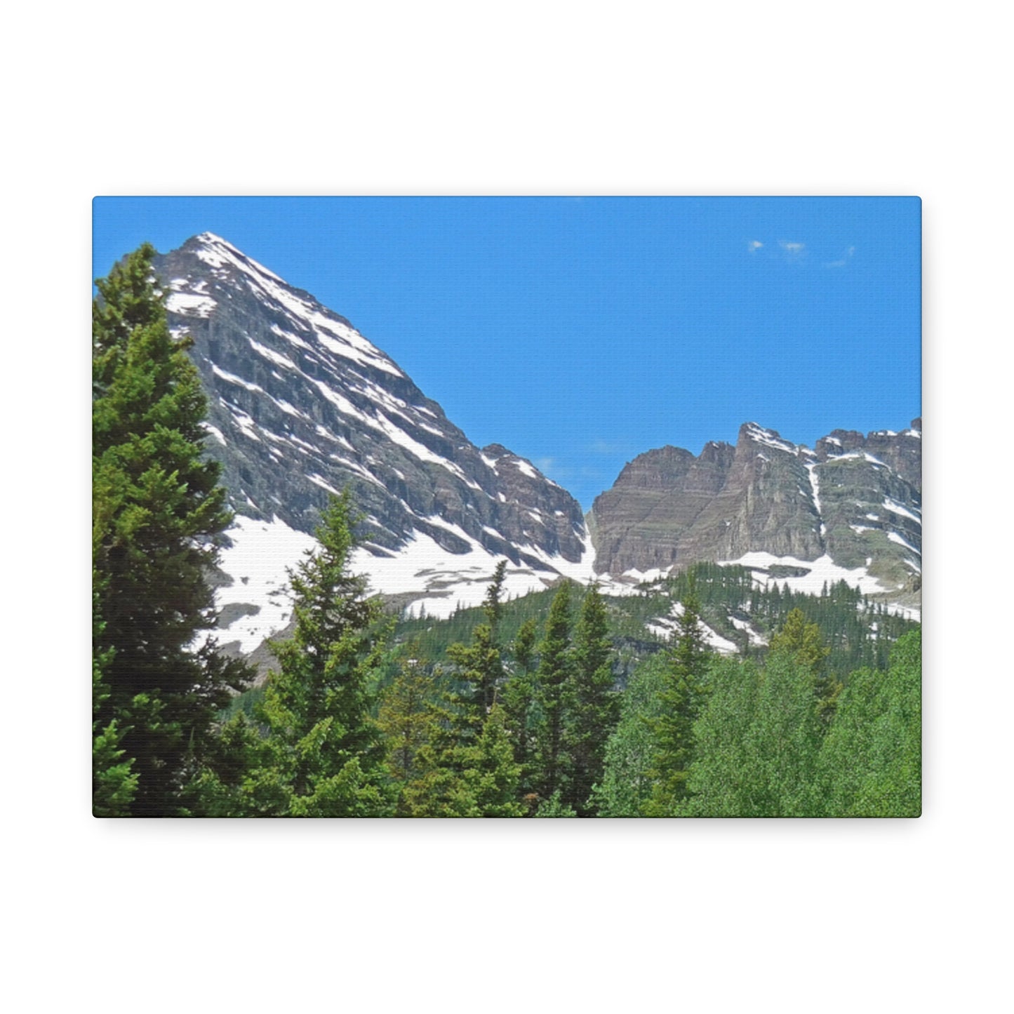 Maroon Bells Colorado Photography  Matte Canvas Print — Stretched 1.25" Wall Art